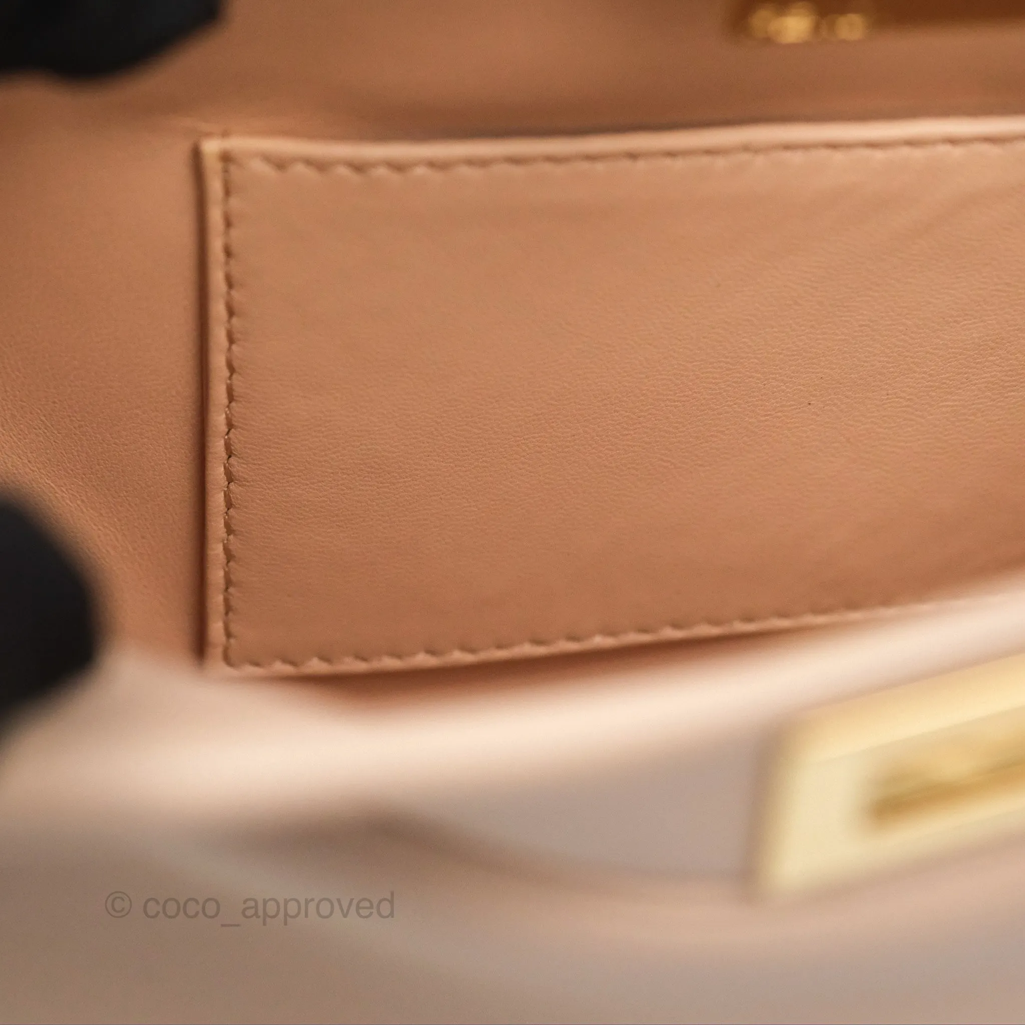Fendi Mini Peekaboo Bag Light Pink Lambskin Gold Hardware