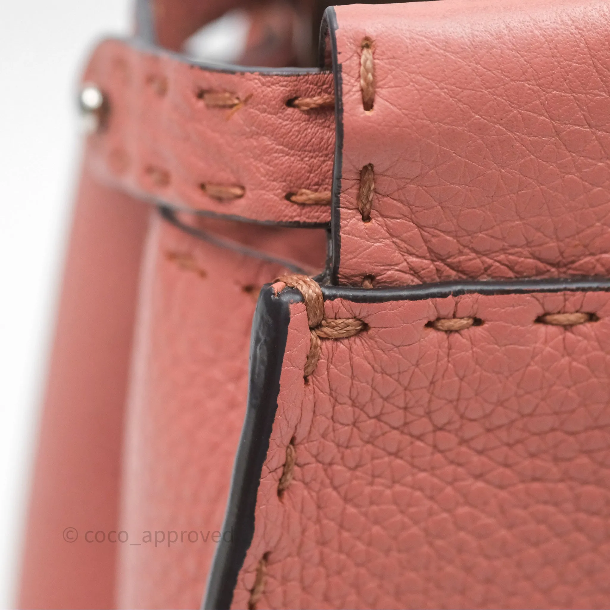 Fendi Mini Peekaboo Bag Pink Grained Leather/Python Silver Hardware with Defender