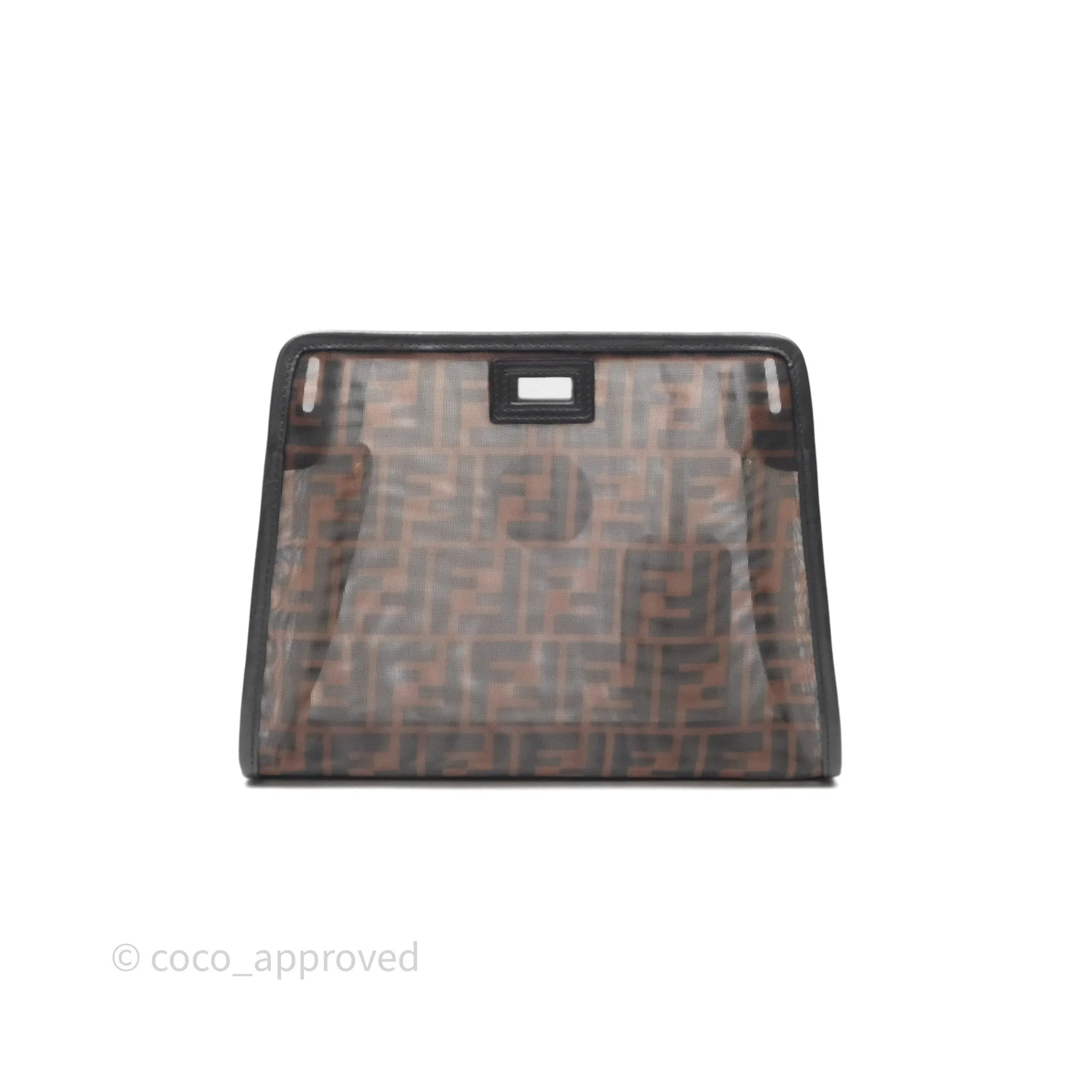 Fendi Mini Peekaboo Bag Pink Grained Leather/Python Silver Hardware with Defender