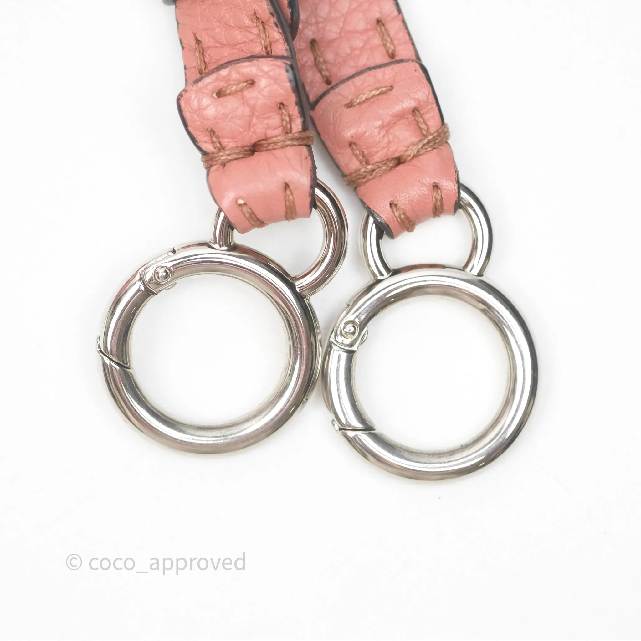 Fendi Mini Peekaboo Bag Pink Grained Leather/Python Silver Hardware with Defender