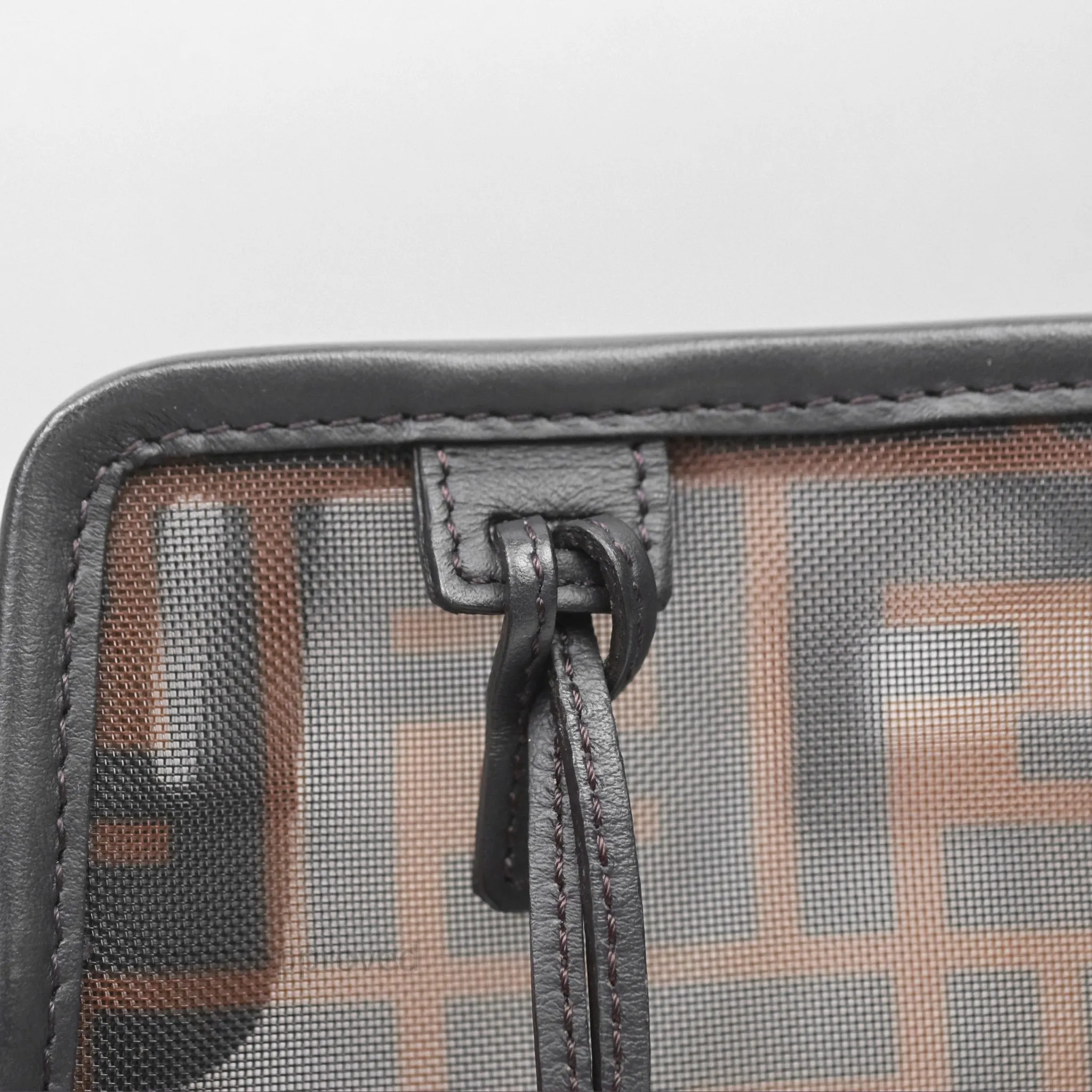 Fendi Mini Peekaboo Bag Pink Grained Leather/Python Silver Hardware with Defender