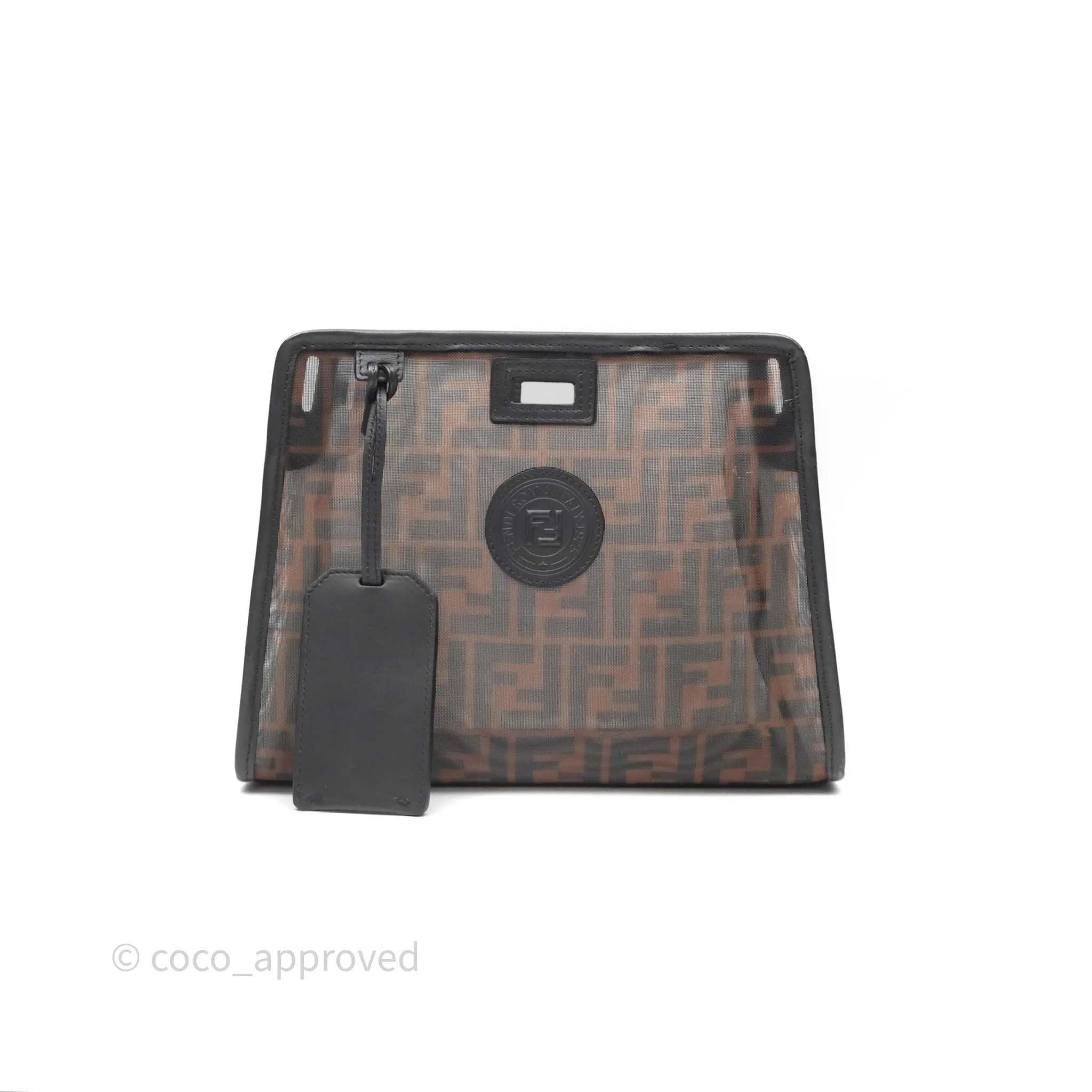 Fendi Mini Peekaboo Bag Pink Grained Leather/Python Silver Hardware with Defender
