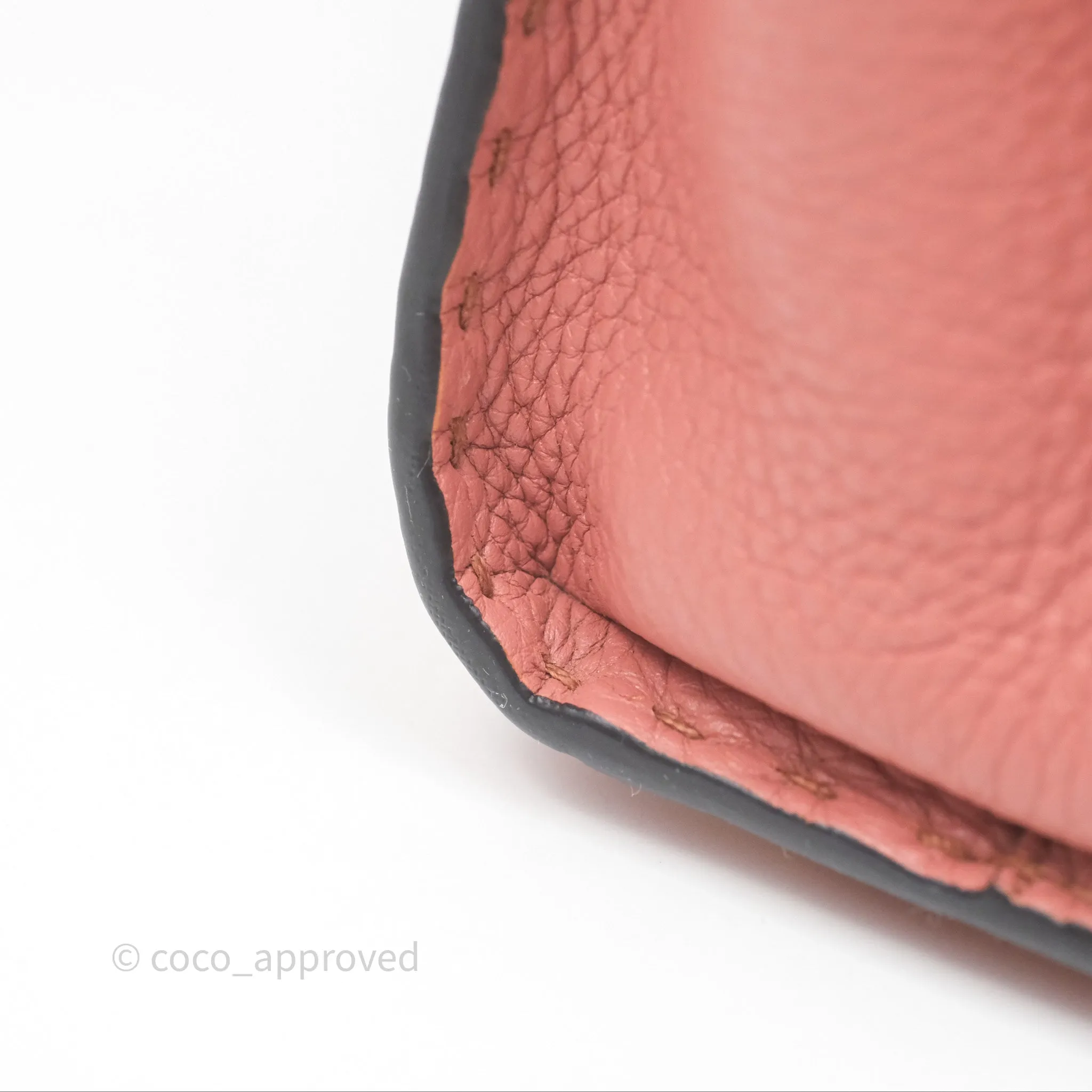Fendi Mini Peekaboo Bag Pink Grained Leather/Python Silver Hardware with Defender