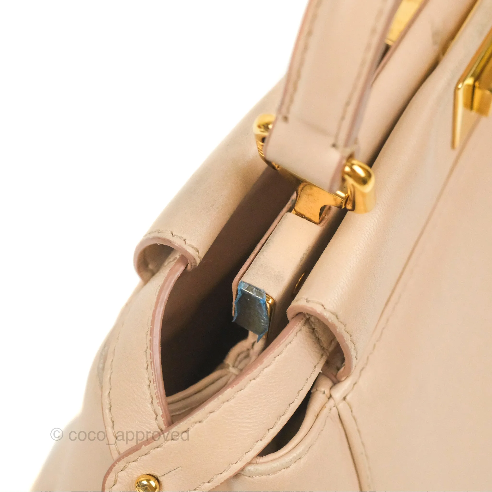 Fendi Mini Peekaboo Bag Poudre Lambskin Gold Hardware