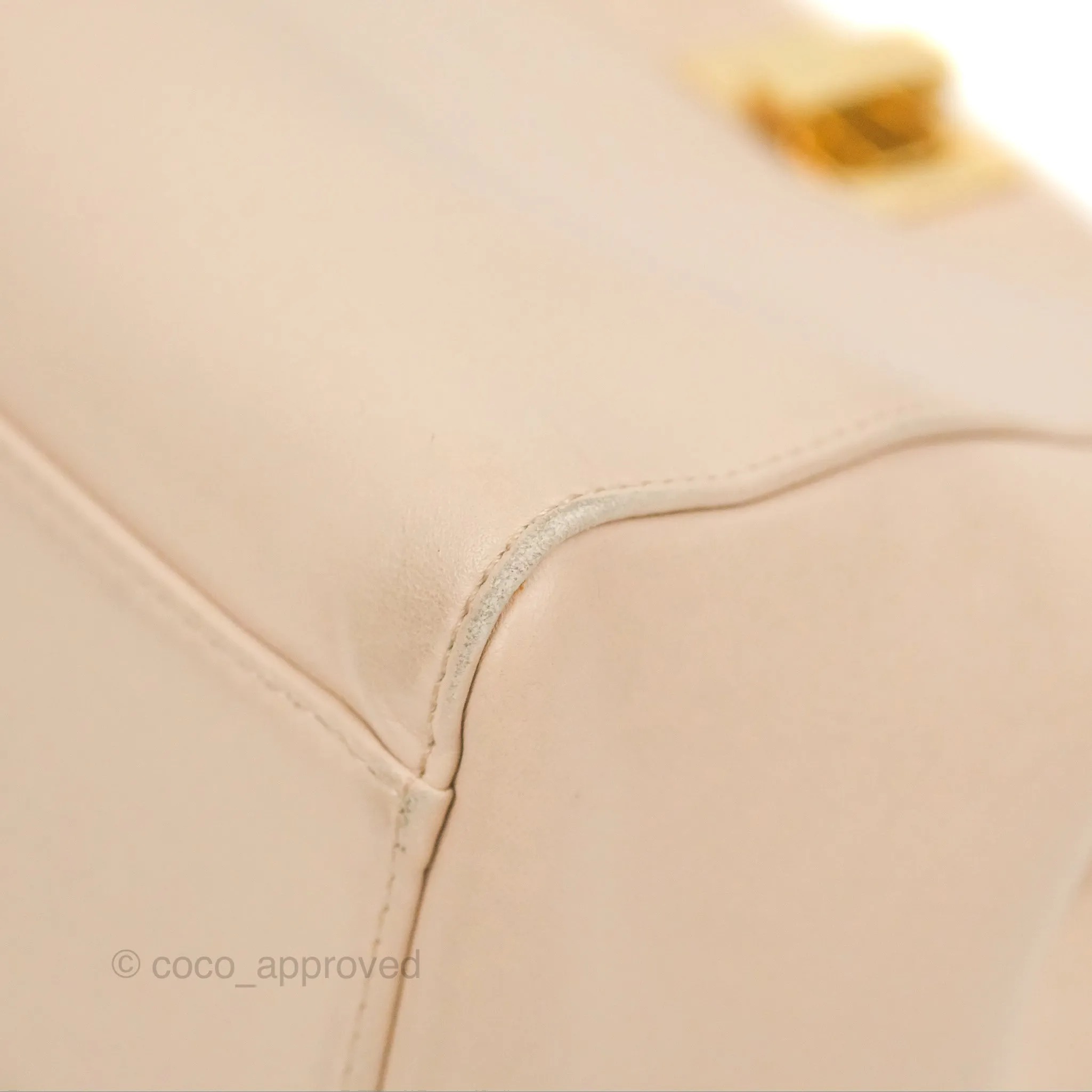 Fendi Mini Peekaboo Bag Poudre Lambskin Gold Hardware