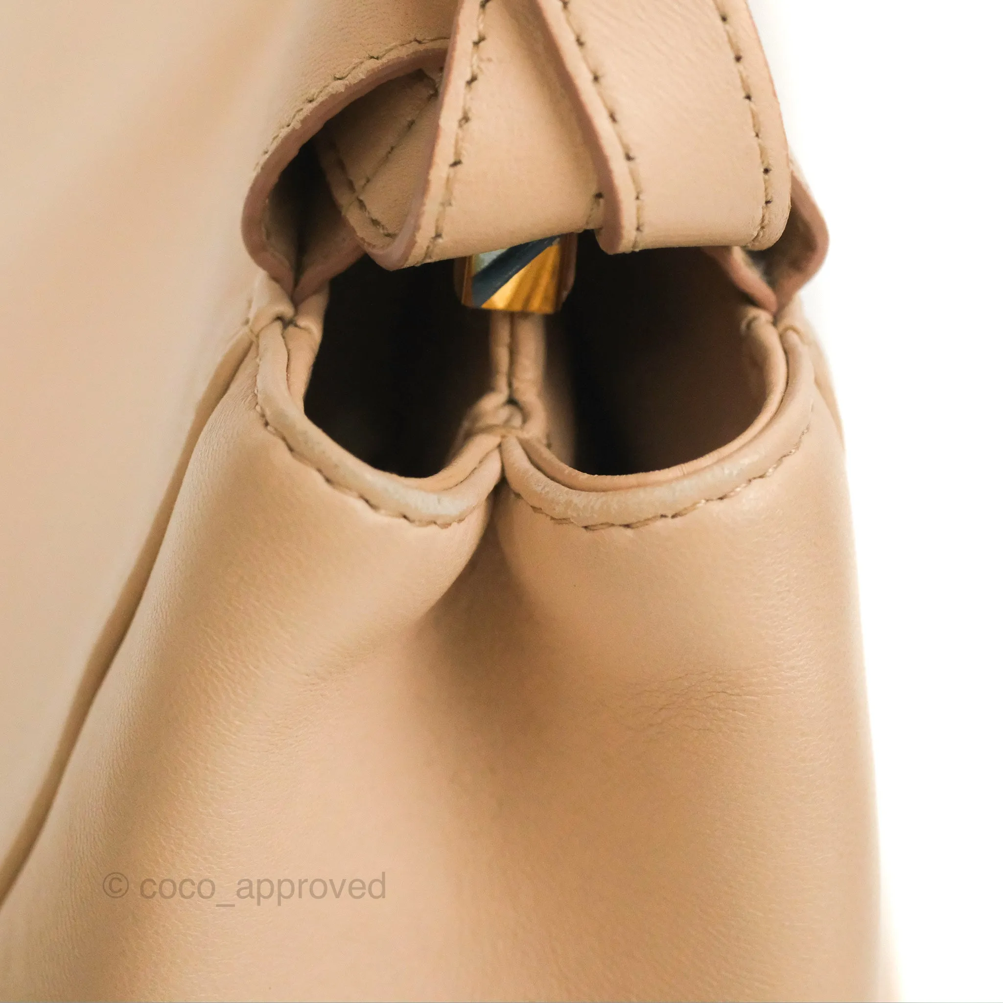 Fendi Mini Peekaboo Bag Poudre Lambskin Gold Hardware
