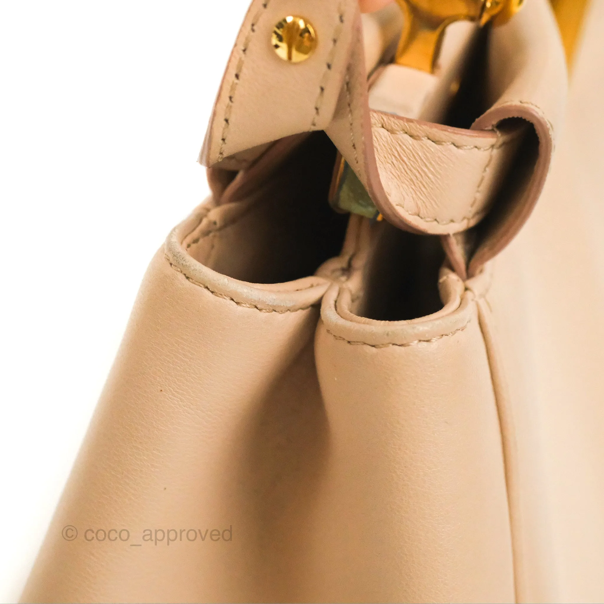 Fendi Mini Peekaboo Bag Poudre Lambskin Gold Hardware