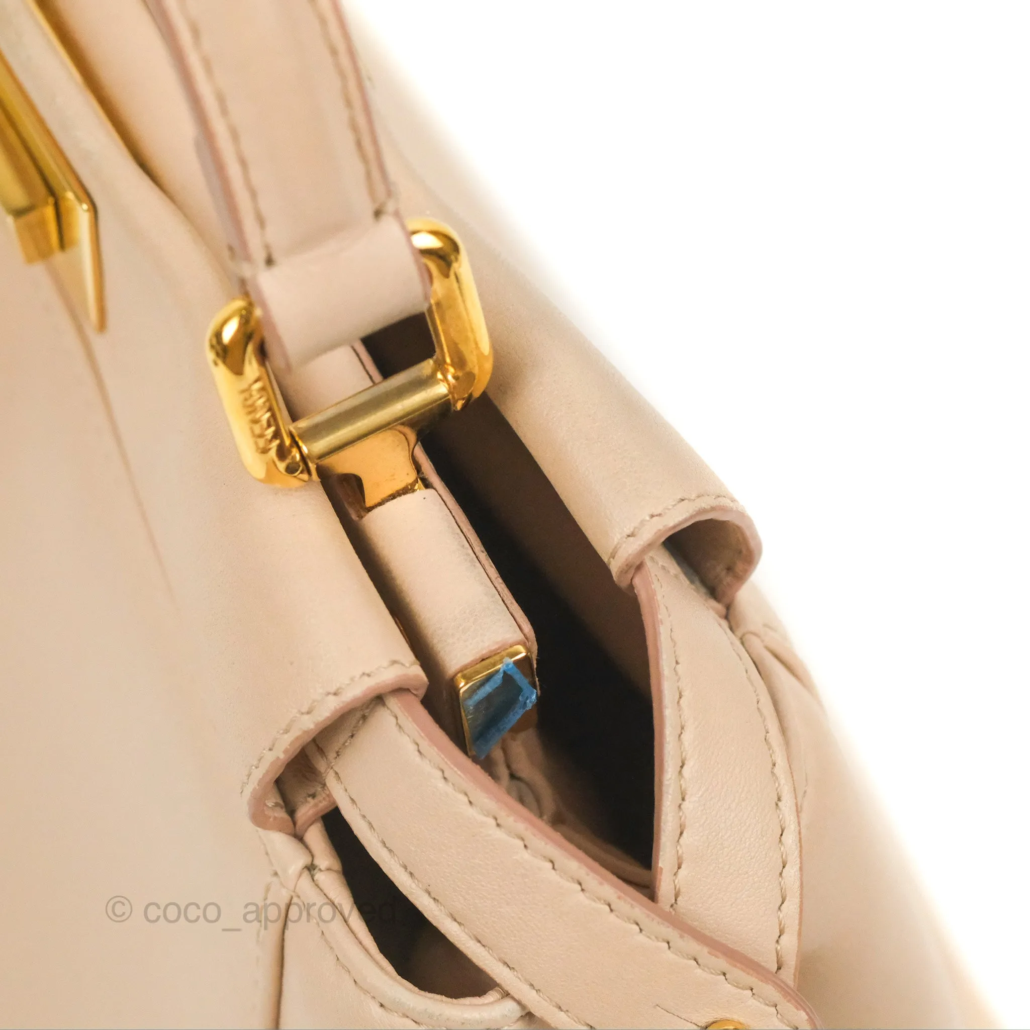 Fendi Mini Peekaboo Bag Poudre Lambskin Gold Hardware