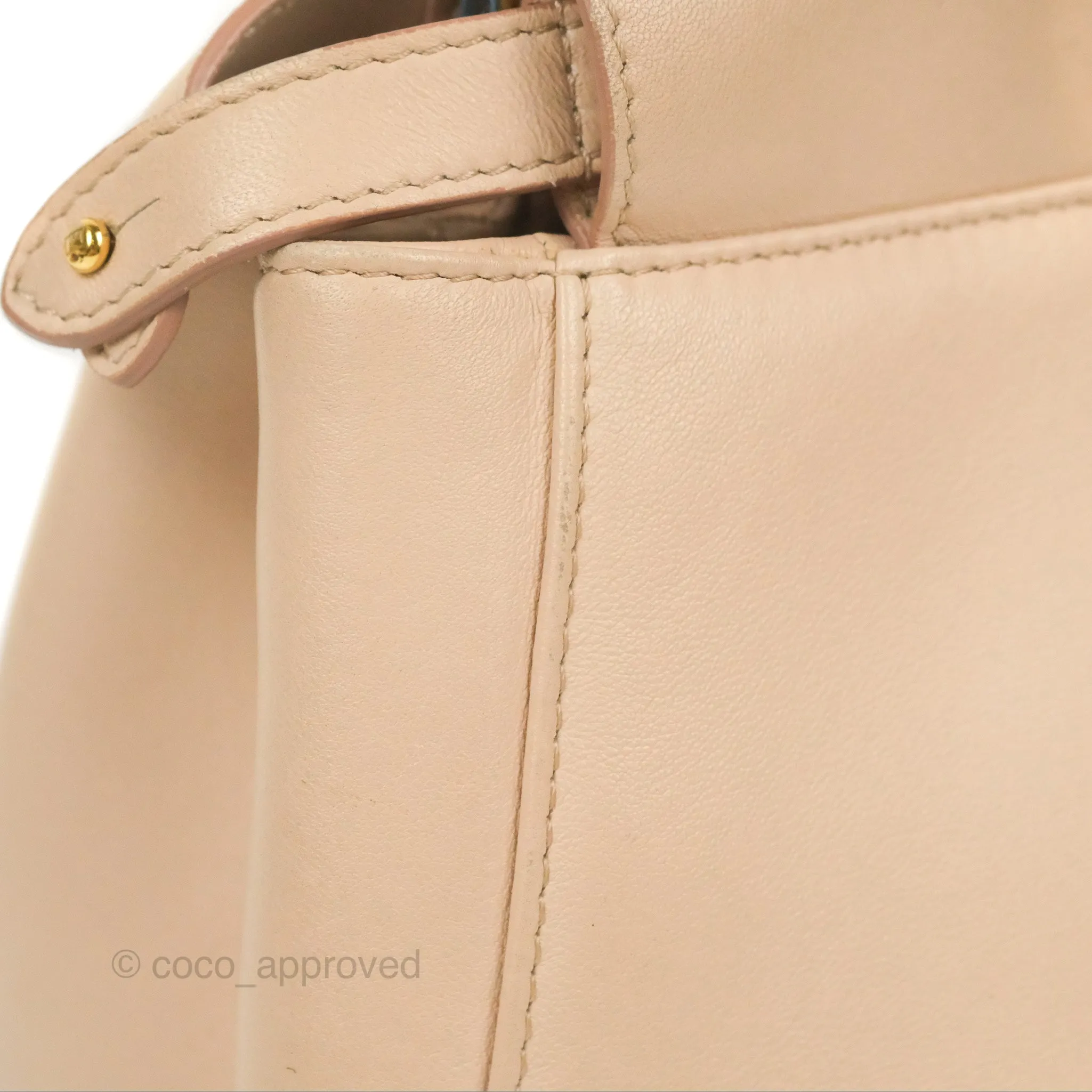 Fendi Mini Peekaboo Bag Poudre Lambskin Gold Hardware