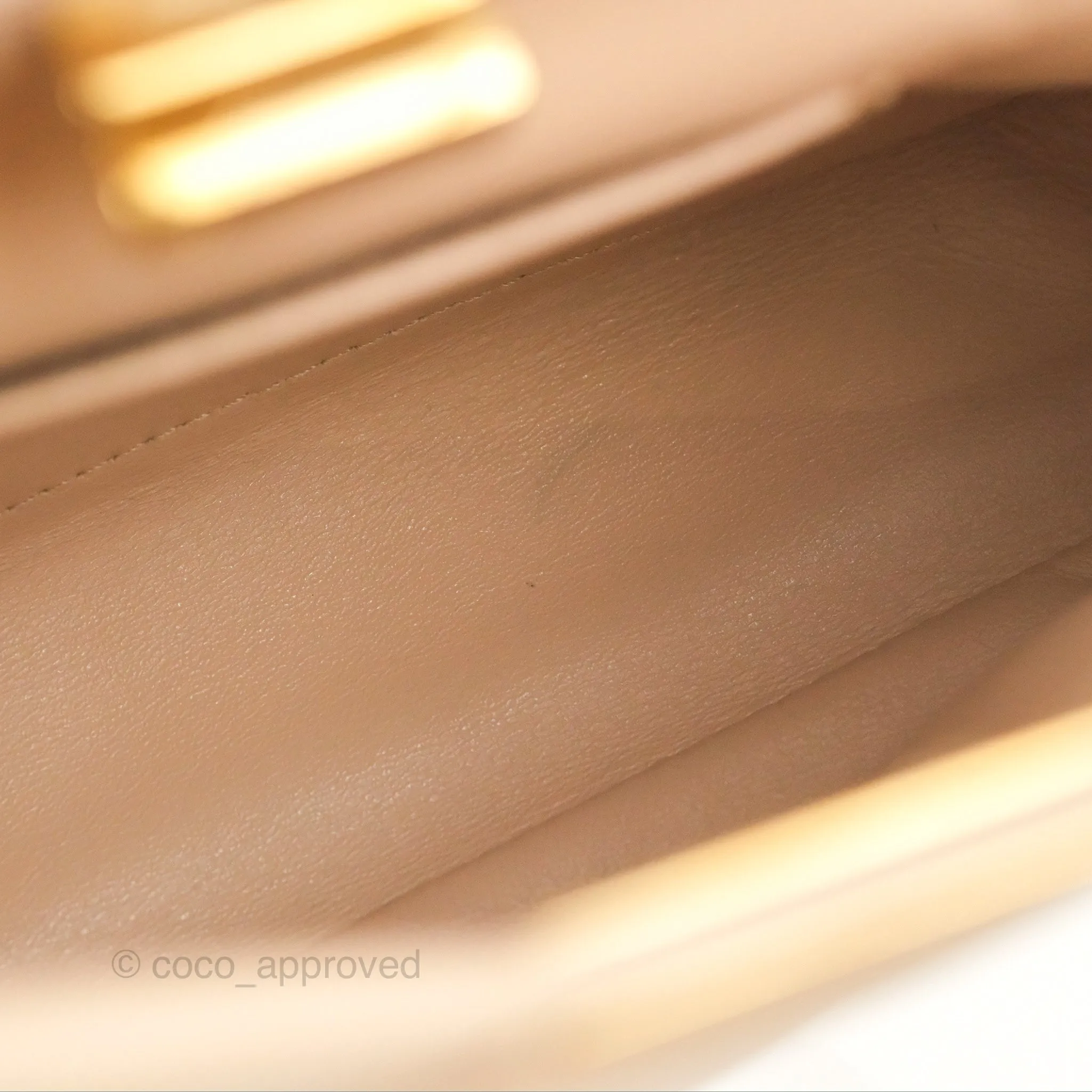 Fendi Mini Peekaboo Bag Poudre Lambskin Gold Hardware