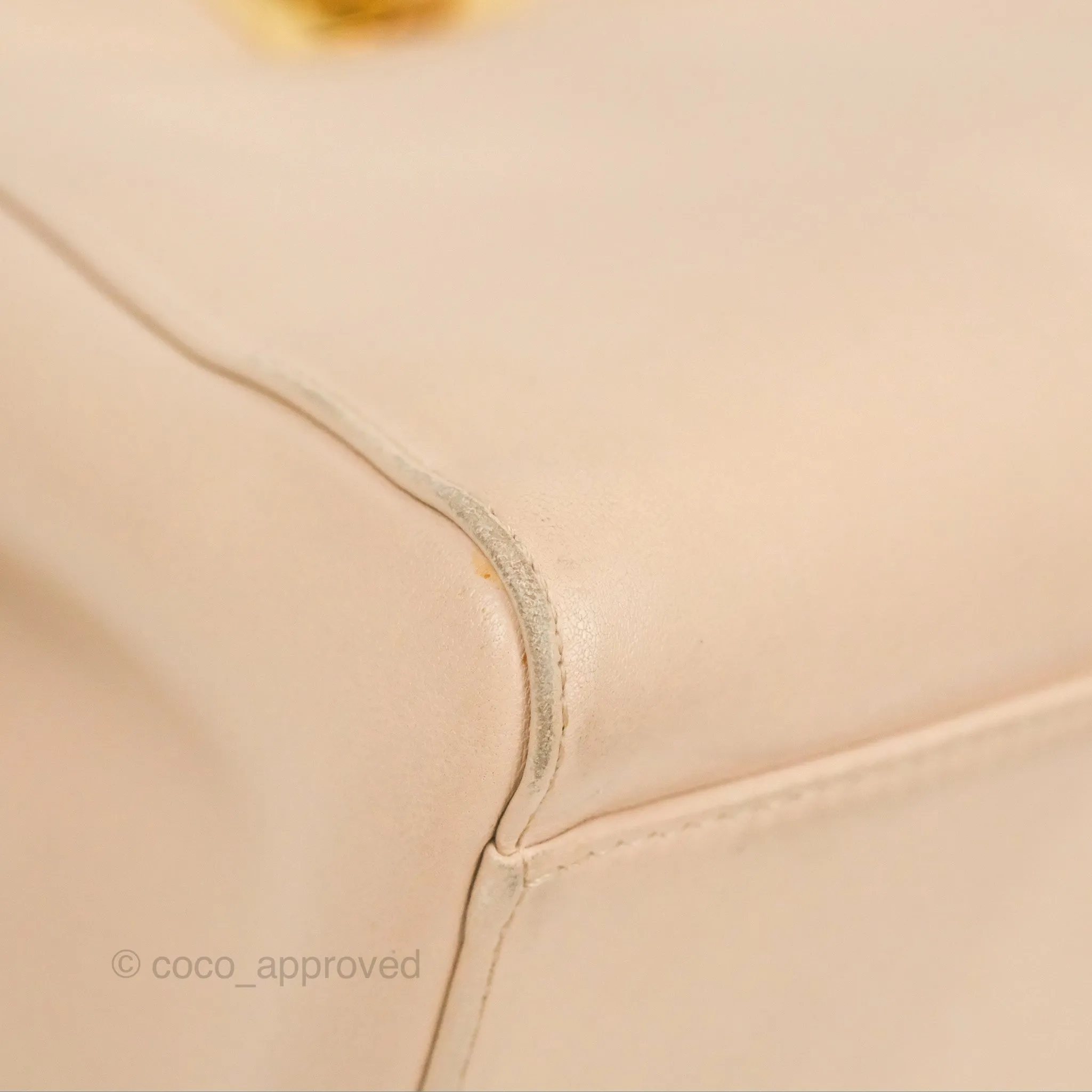 Fendi Mini Peekaboo Bag Poudre Lambskin Gold Hardware