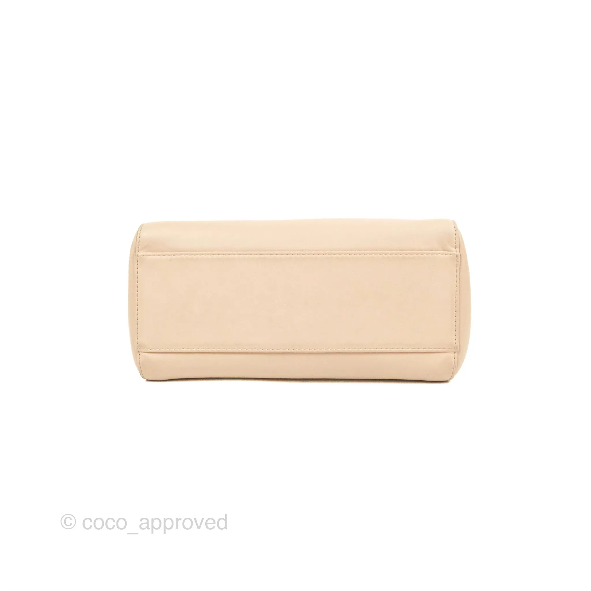 Fendi Mini Peekaboo Bag Poudre Lambskin Gold Hardware