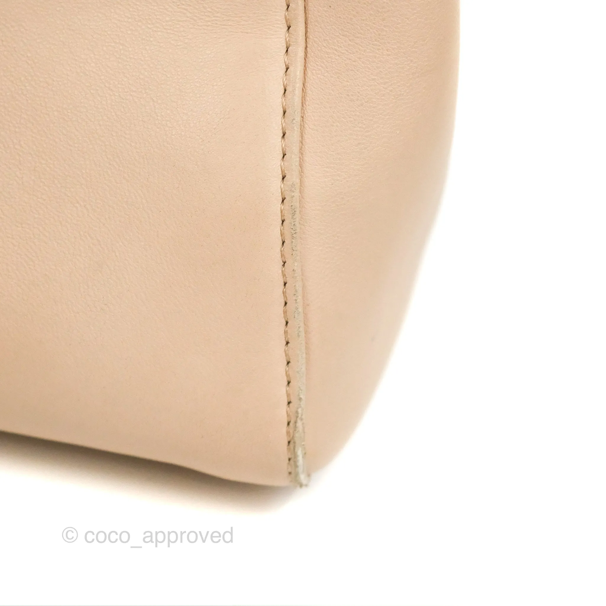 Fendi Mini Peekaboo Bag Poudre Lambskin Gold Hardware