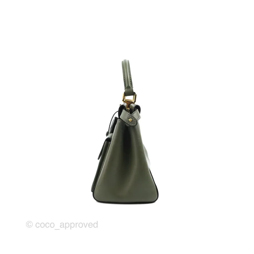 Fendi Mini Peekaboo Pocket Bag Olive Green Gold Hardware