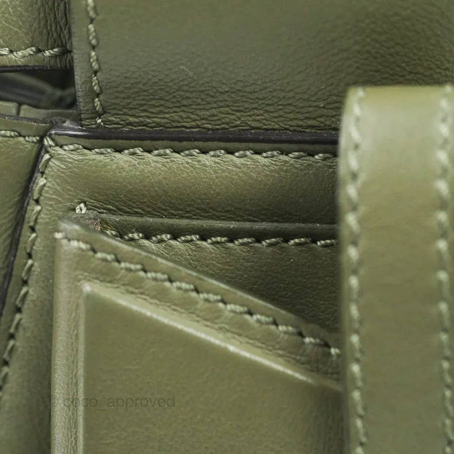 Fendi Mini Peekaboo Pocket Bag Olive Green Gold Hardware