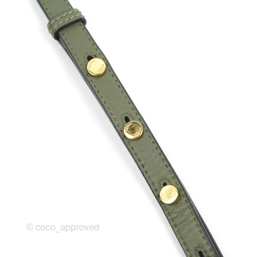 Fendi Mini Peekaboo Pocket Bag Olive Green Gold Hardware