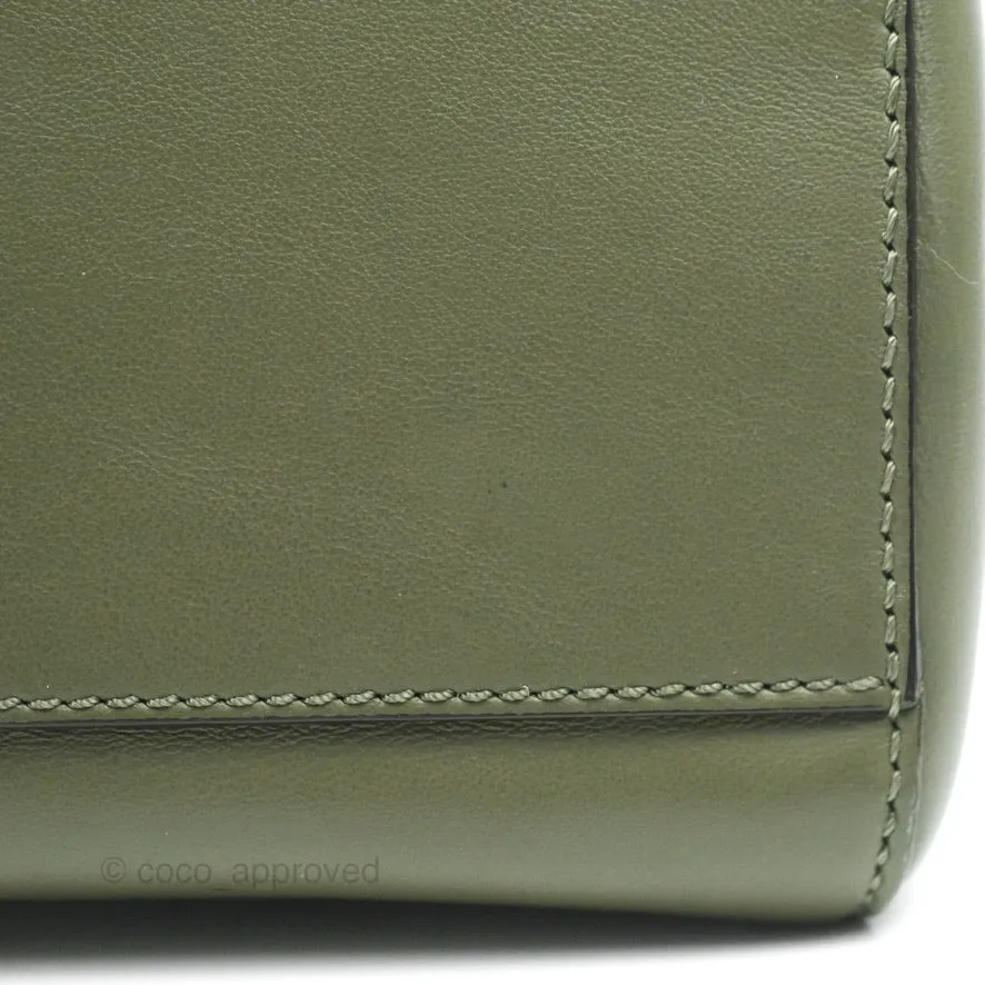 Fendi Mini Peekaboo Pocket Bag Olive Green Gold Hardware