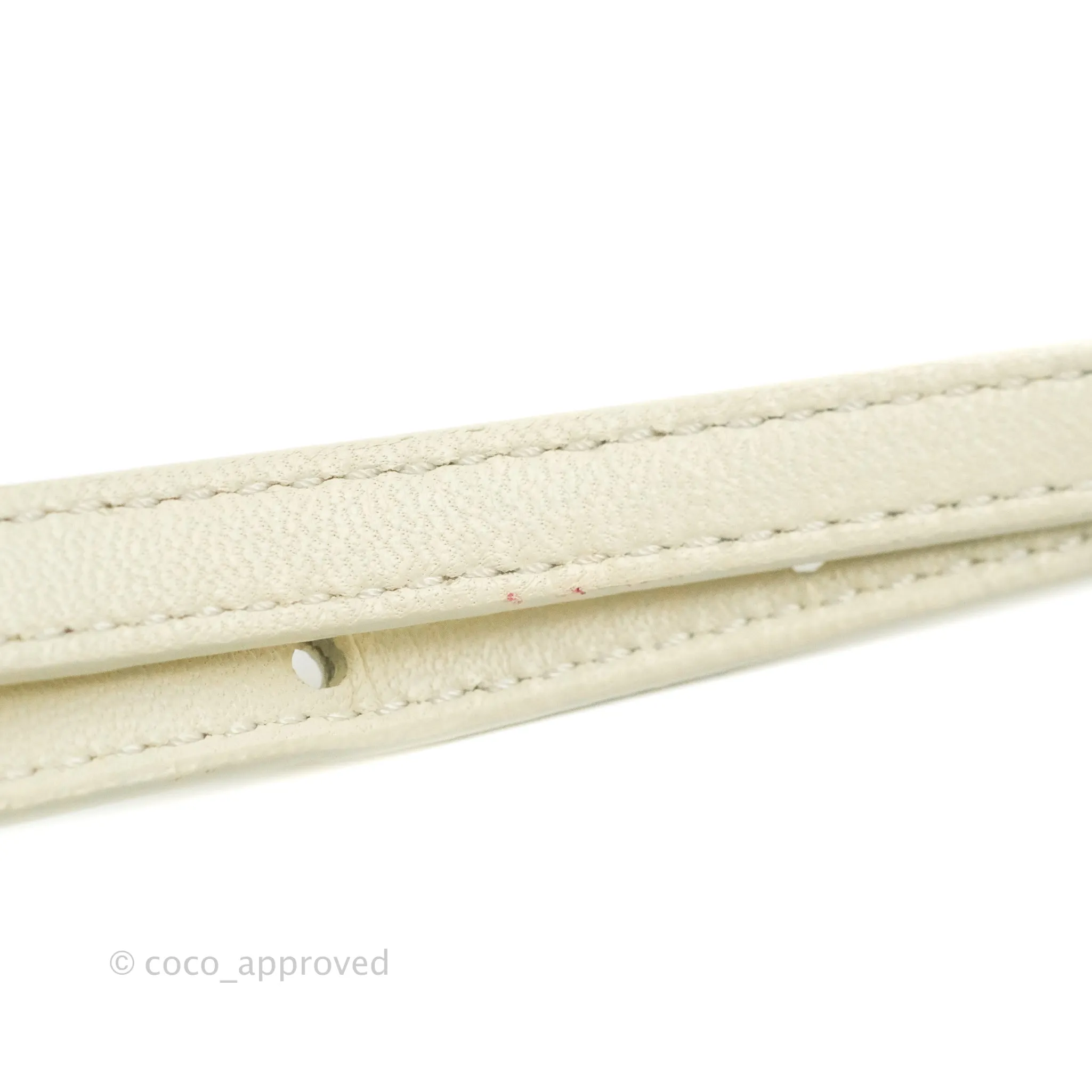 Fendi Mini Peekaboo Shearling Bag White Gold Harware