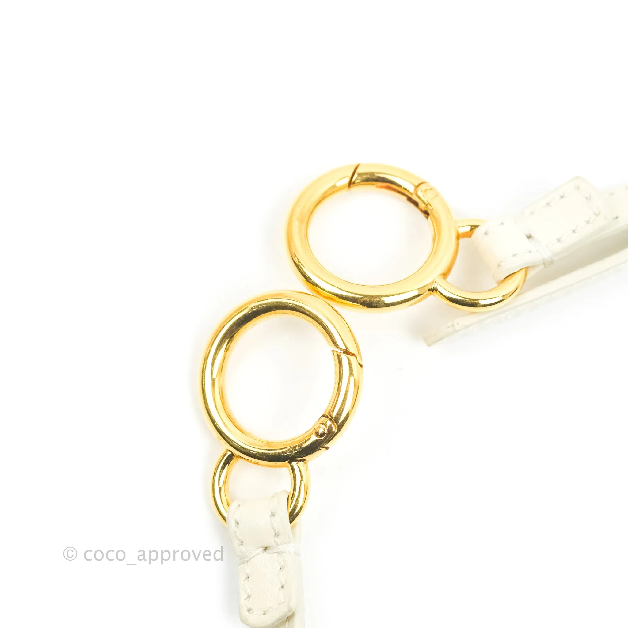 Fendi Mini Peekaboo Shearling Bag White Gold Harware