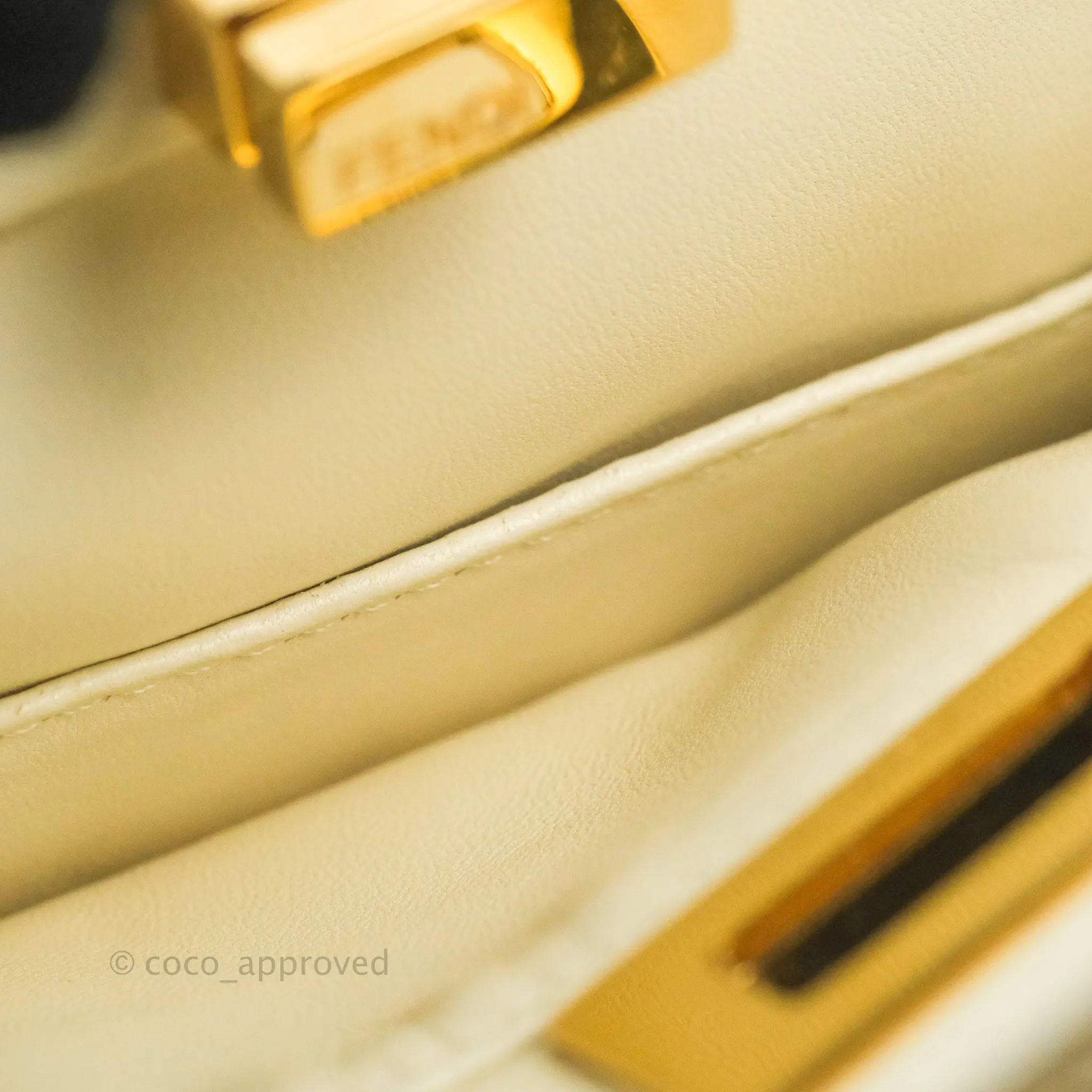 Fendi Mini Peekaboo Shearling Bag White Gold Harware