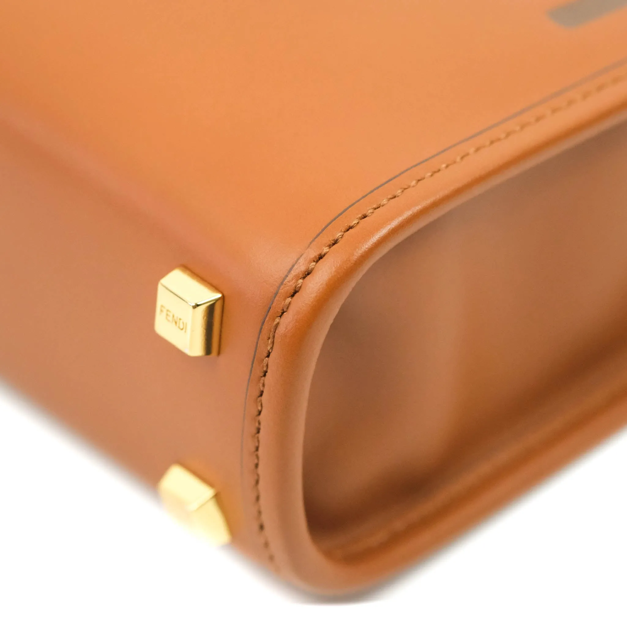 Fendi Mini Sunshine Shopper Bag Brown Tortoiseshell-effect Handle
