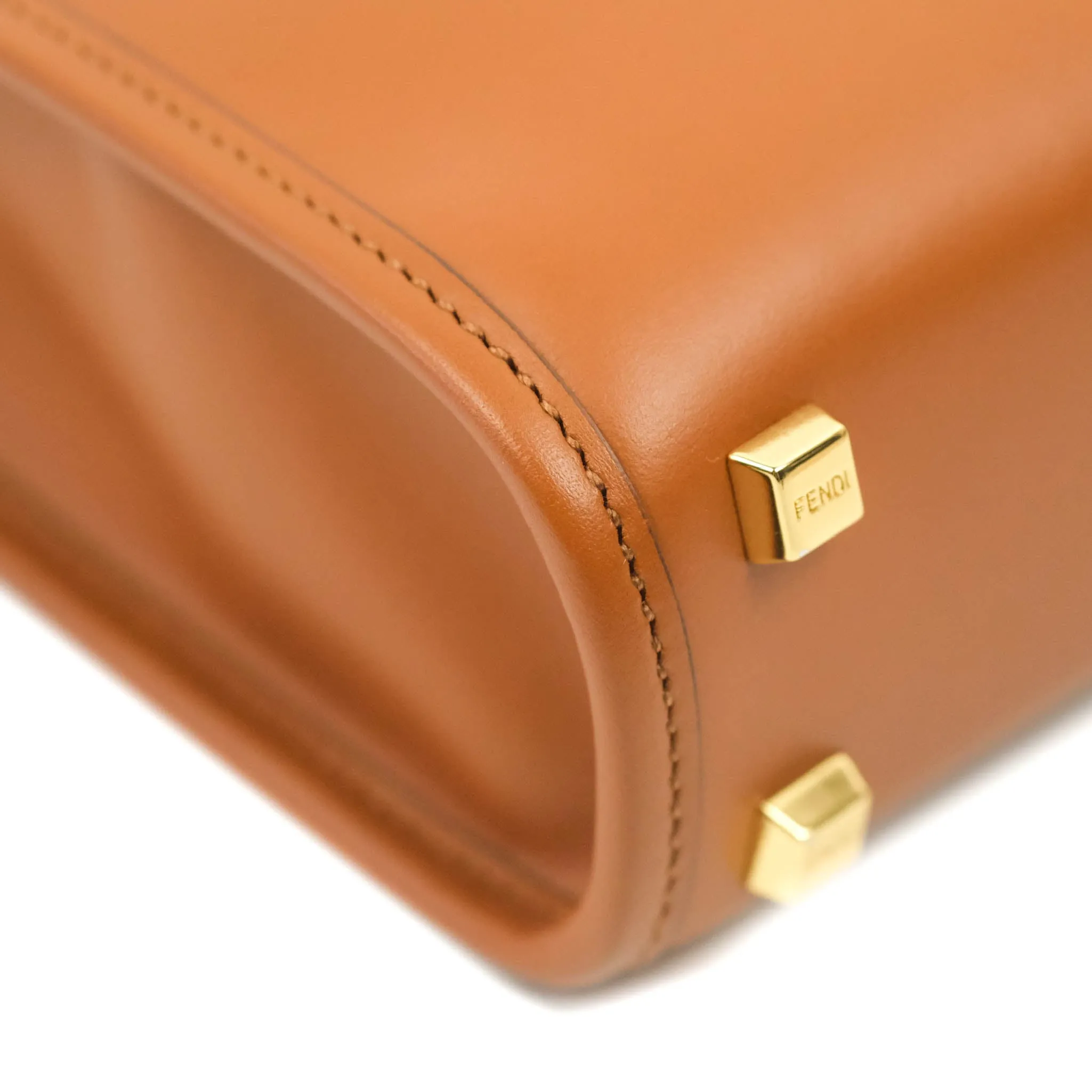 Fendi Mini Sunshine Shopper Bag Brown Tortoiseshell-effect Handle