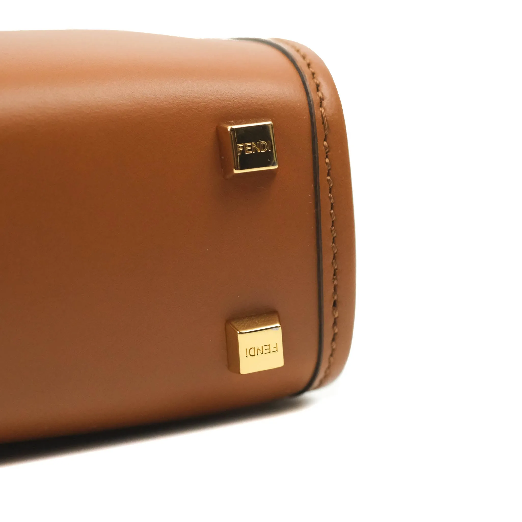 Fendi Mini Sunshine Shopper Bag Brown Tortoiseshell-effect Handle