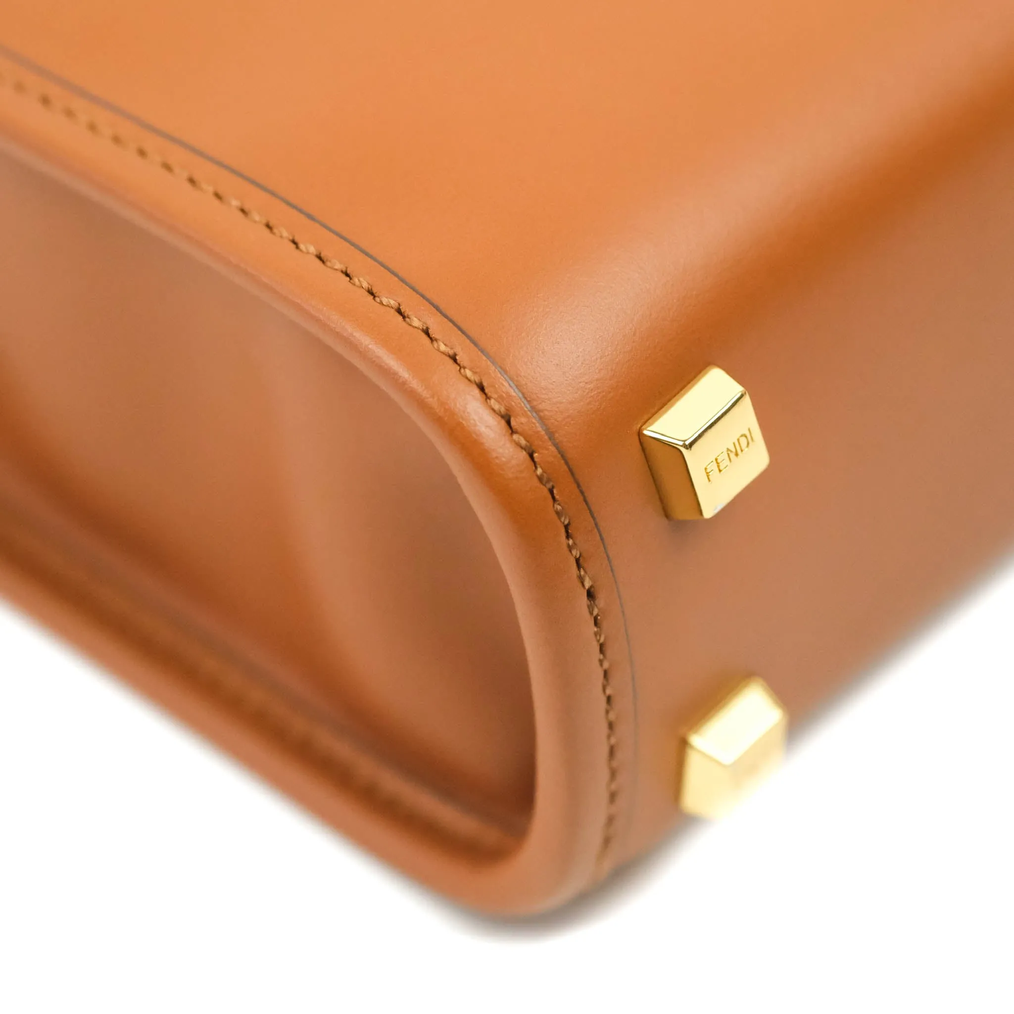 Fendi Mini Sunshine Shopper Bag Brown Tortoiseshell-effect Handle
