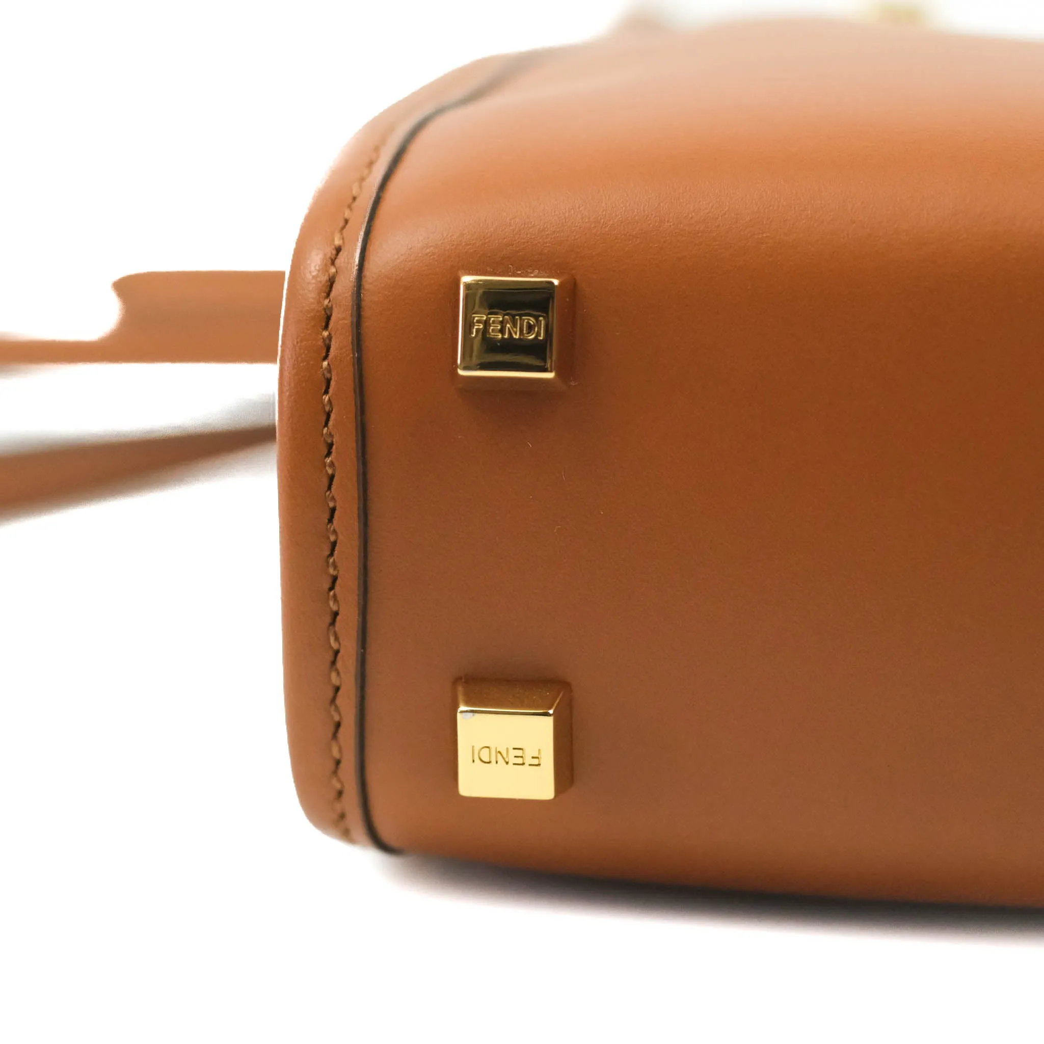 Fendi Mini Sunshine Shopper Bag Brown Tortoiseshell-effect Handle