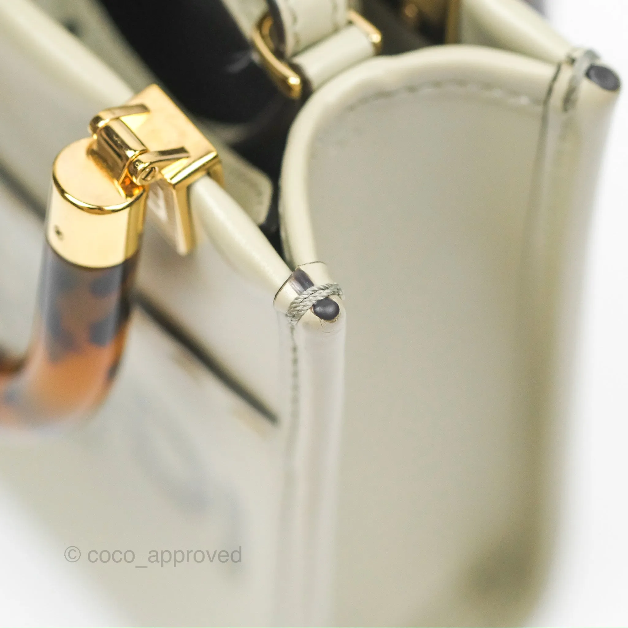 Fendi Mini Sunshine Shopper Bag Green Tea Tortoiseshell-effect Handle