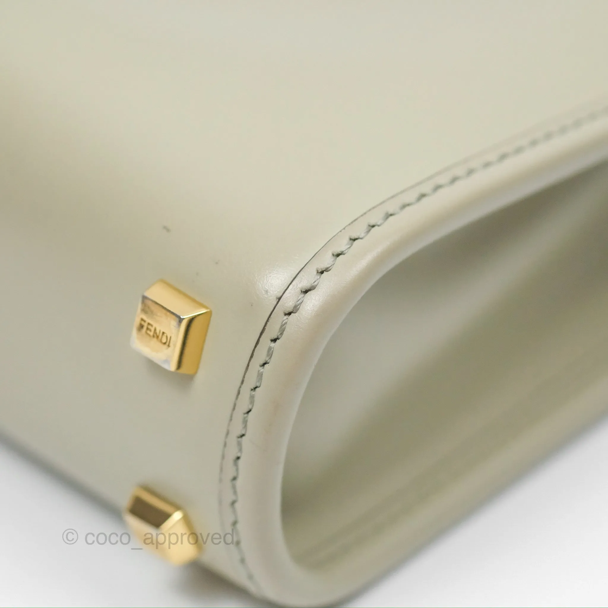 Fendi Mini Sunshine Shopper Bag Green Tea Tortoiseshell-effect Handle