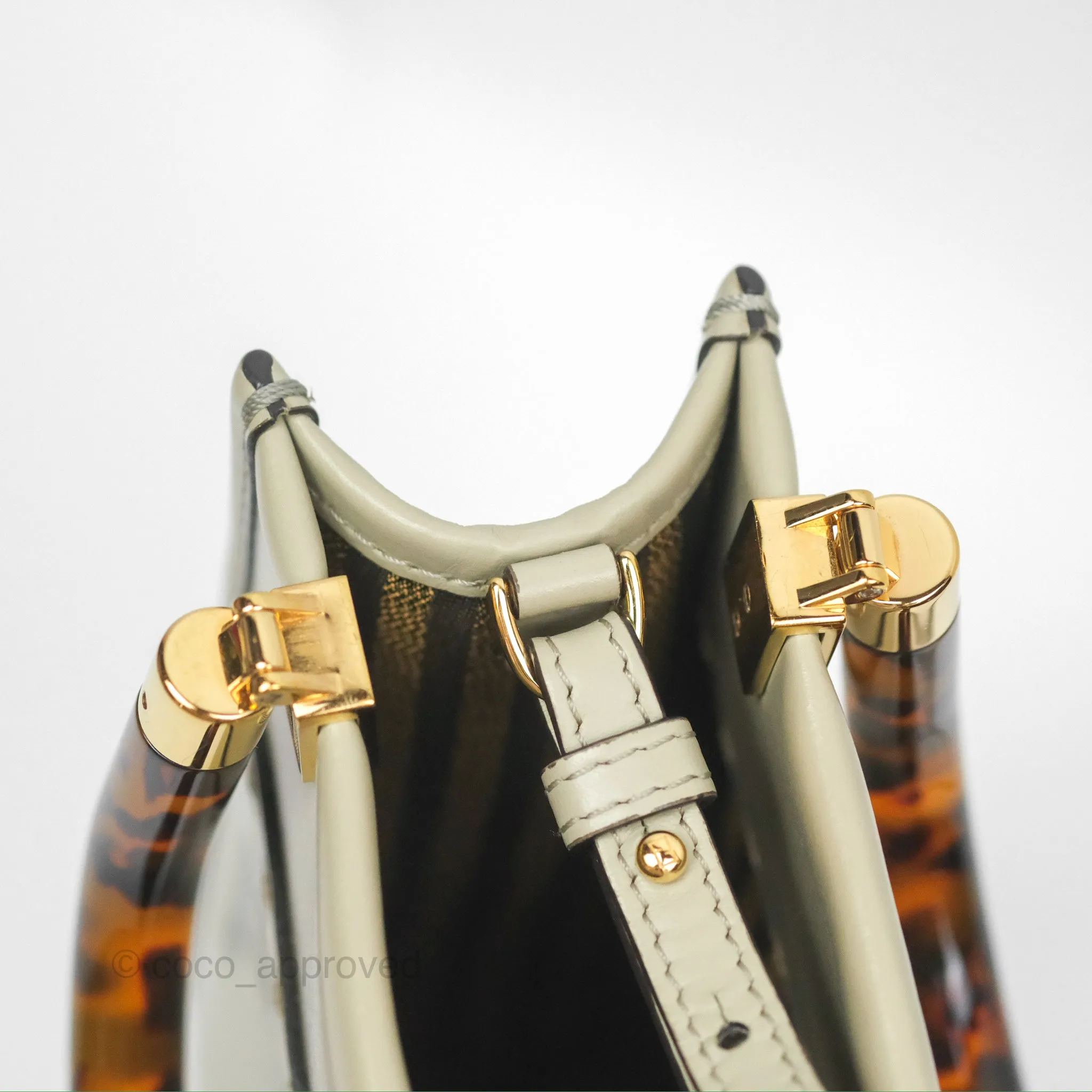 Fendi Mini Sunshine Shopper Bag Green Tea Tortoiseshell-effect Handle