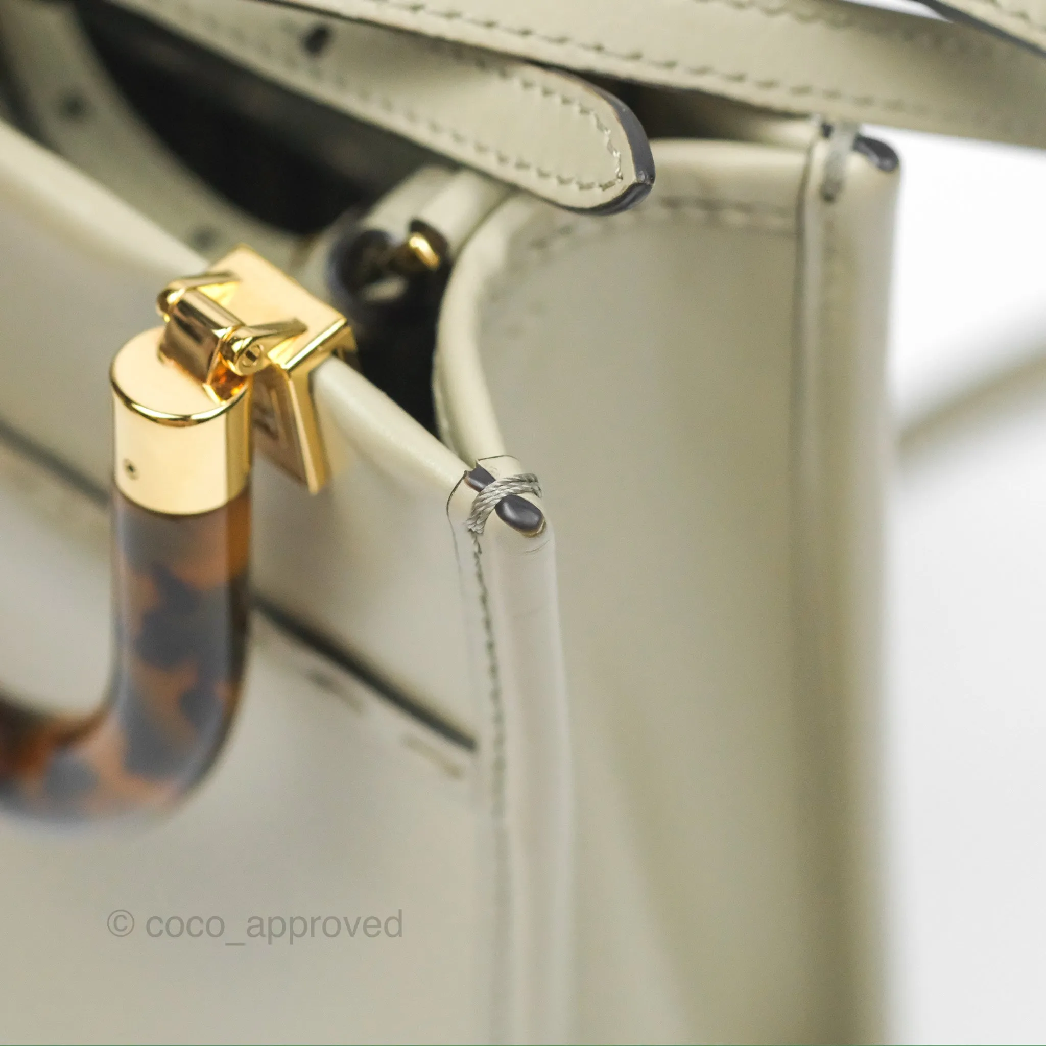 Fendi Mini Sunshine Shopper Bag Green Tea Tortoiseshell-effect Handle