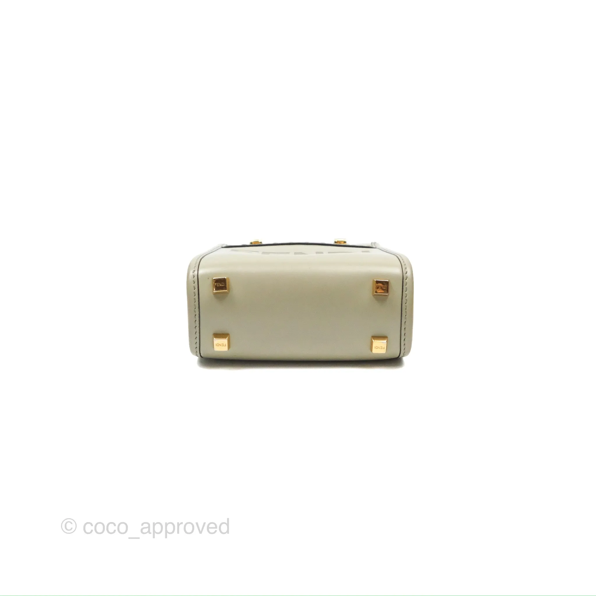 Fendi Mini Sunshine Shopper Bag Green Tea Tortoiseshell-effect Handle