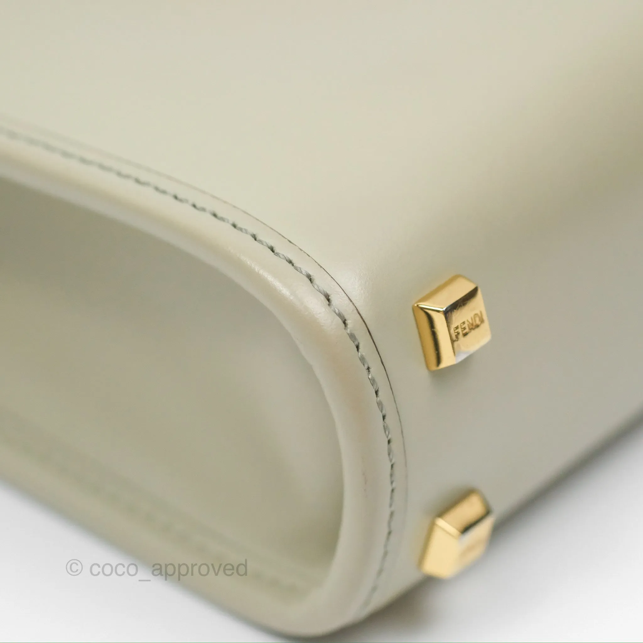Fendi Mini Sunshine Shopper Bag Green Tea Tortoiseshell-effect Handle