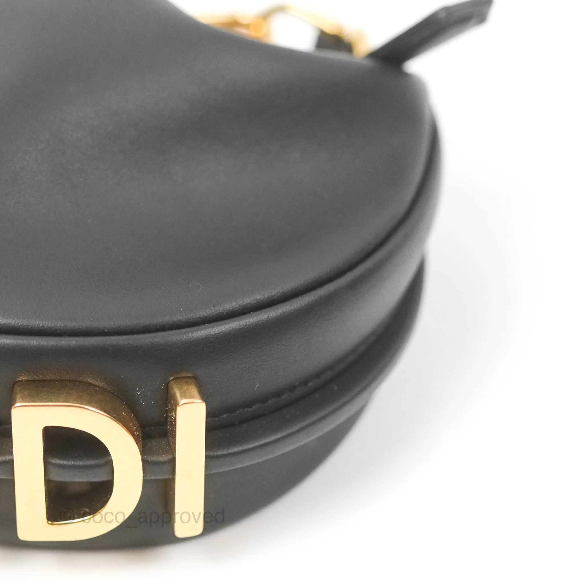 Fendi Nano Fendigraphy Hobo Bag Black Gold Hardware