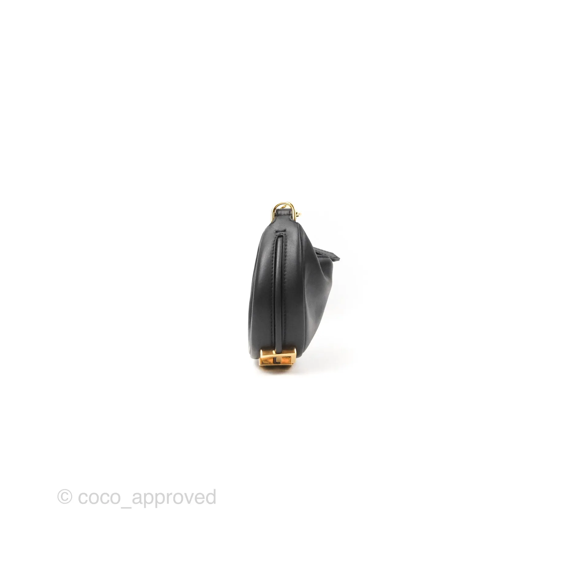 Fendi Nano Fendigraphy Hobo Bag Black Gold Hardware