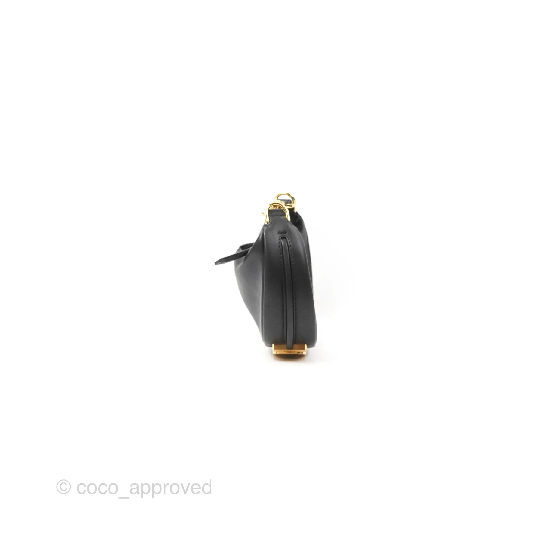 Fendi Nano Fendigraphy Hobo Bag Black Gold Hardware