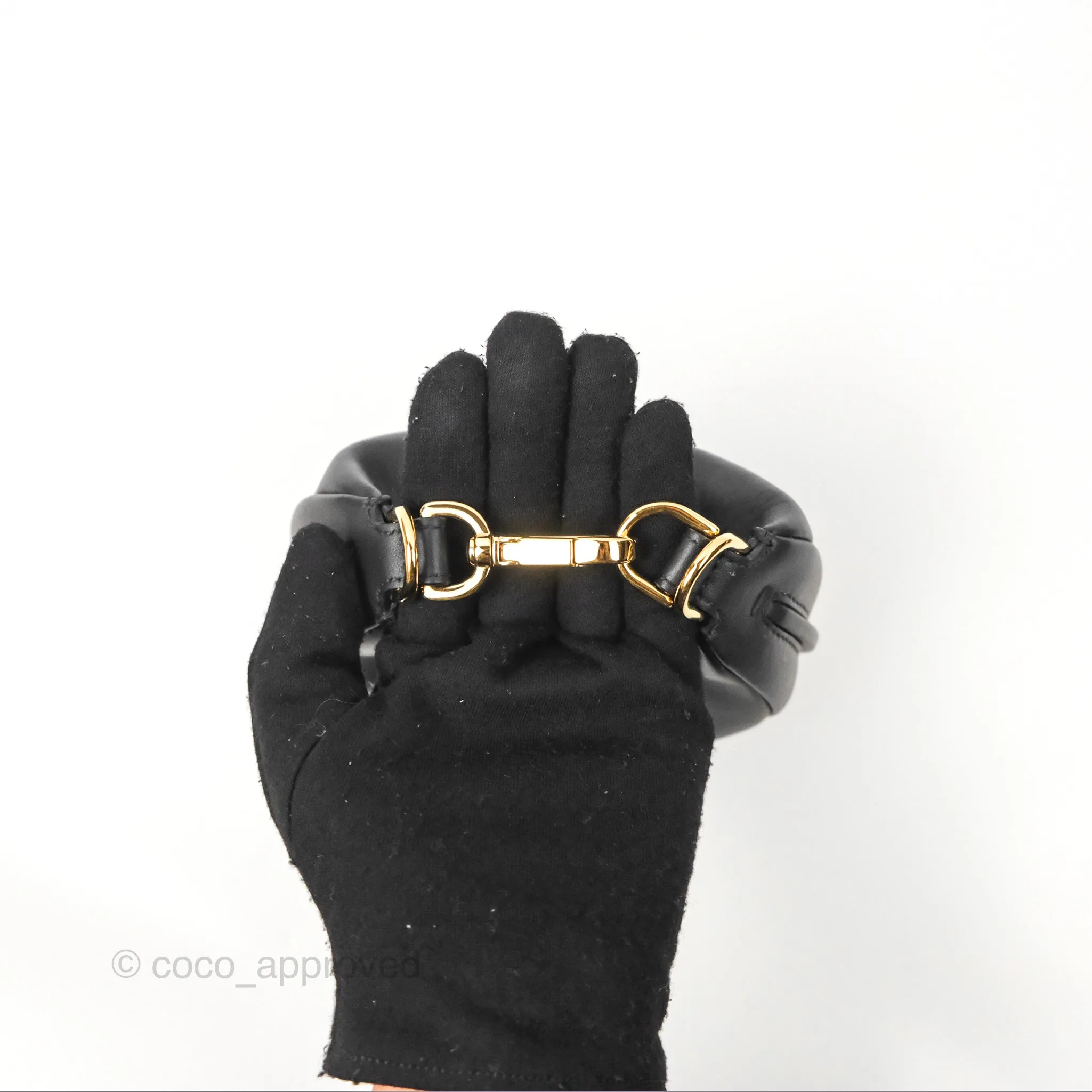Fendi Nano Fendigraphy Hobo Bag Black Gold Hardware