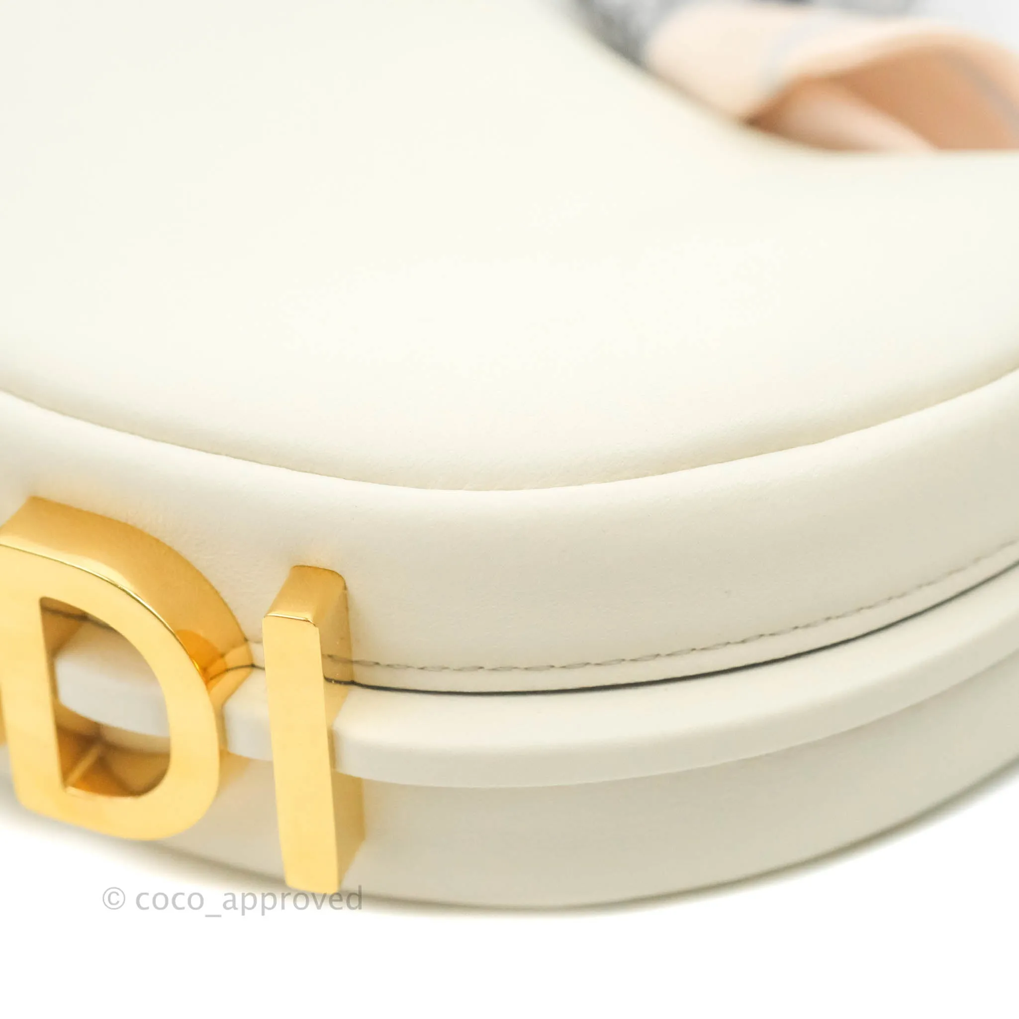Fendi Nano Fendigraphy Hobo Bag White Gold Hardware With Twilly