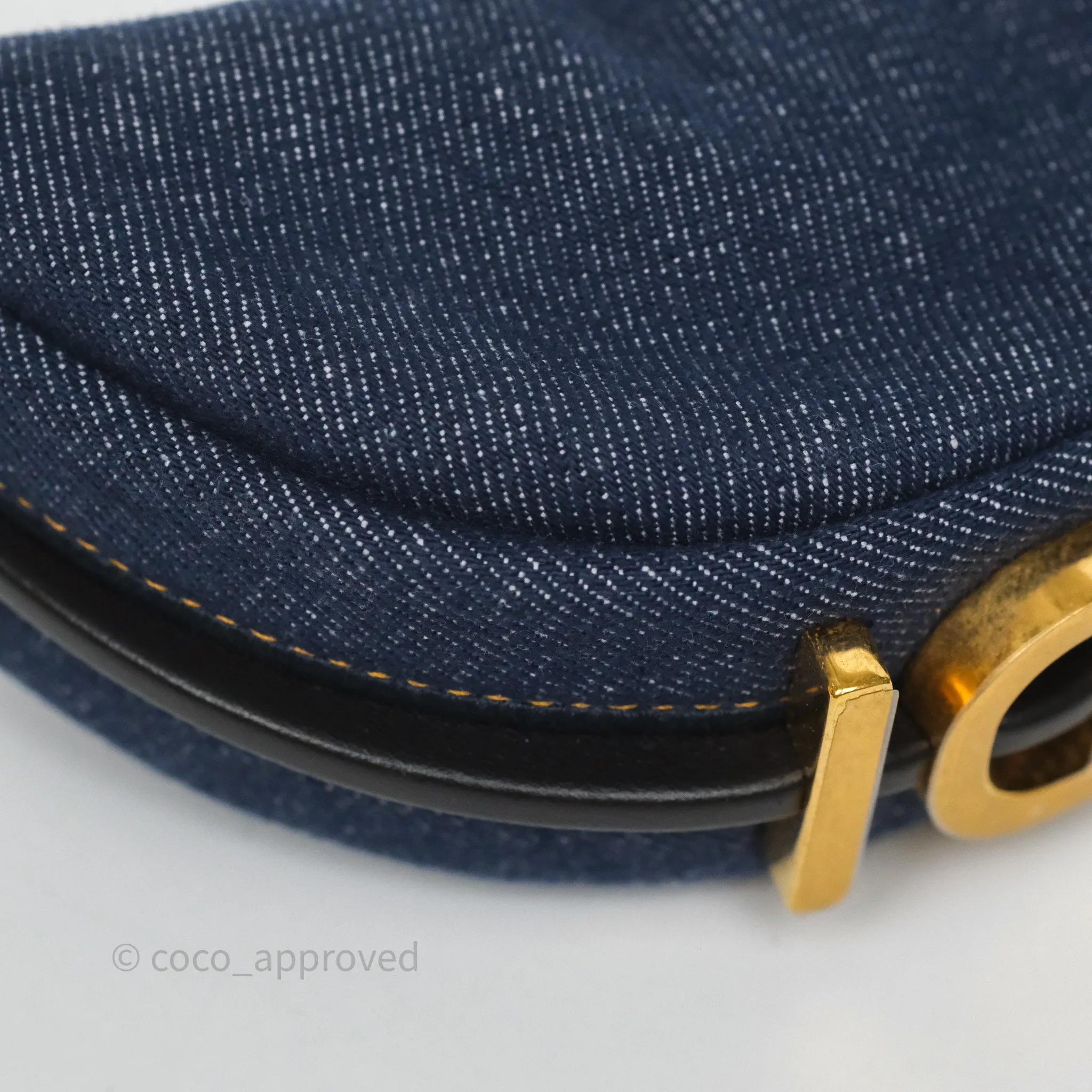 Fendi Nano Fendigraphy Hobo Charm Blue Denim