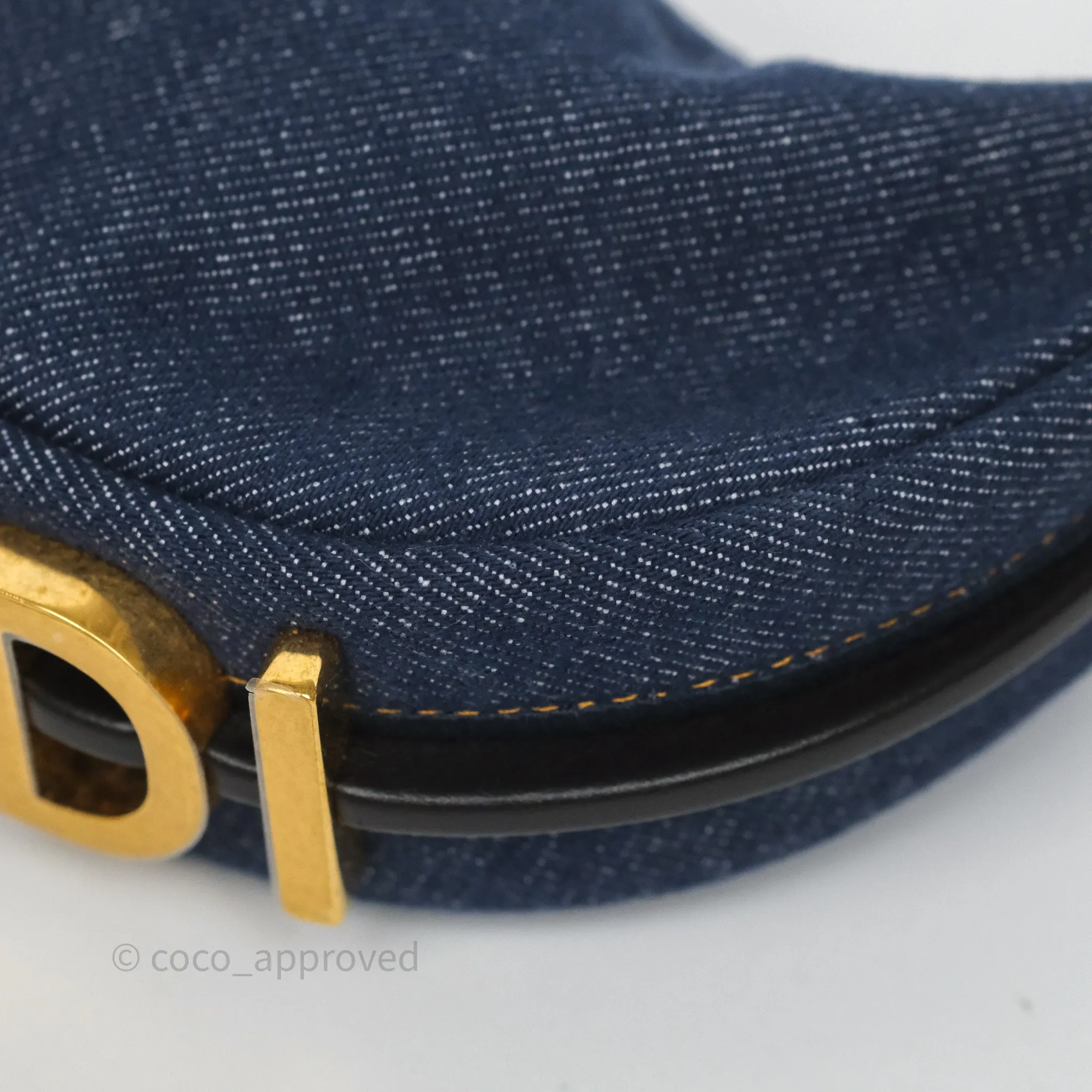 Fendi Nano Fendigraphy Hobo Charm Blue Denim