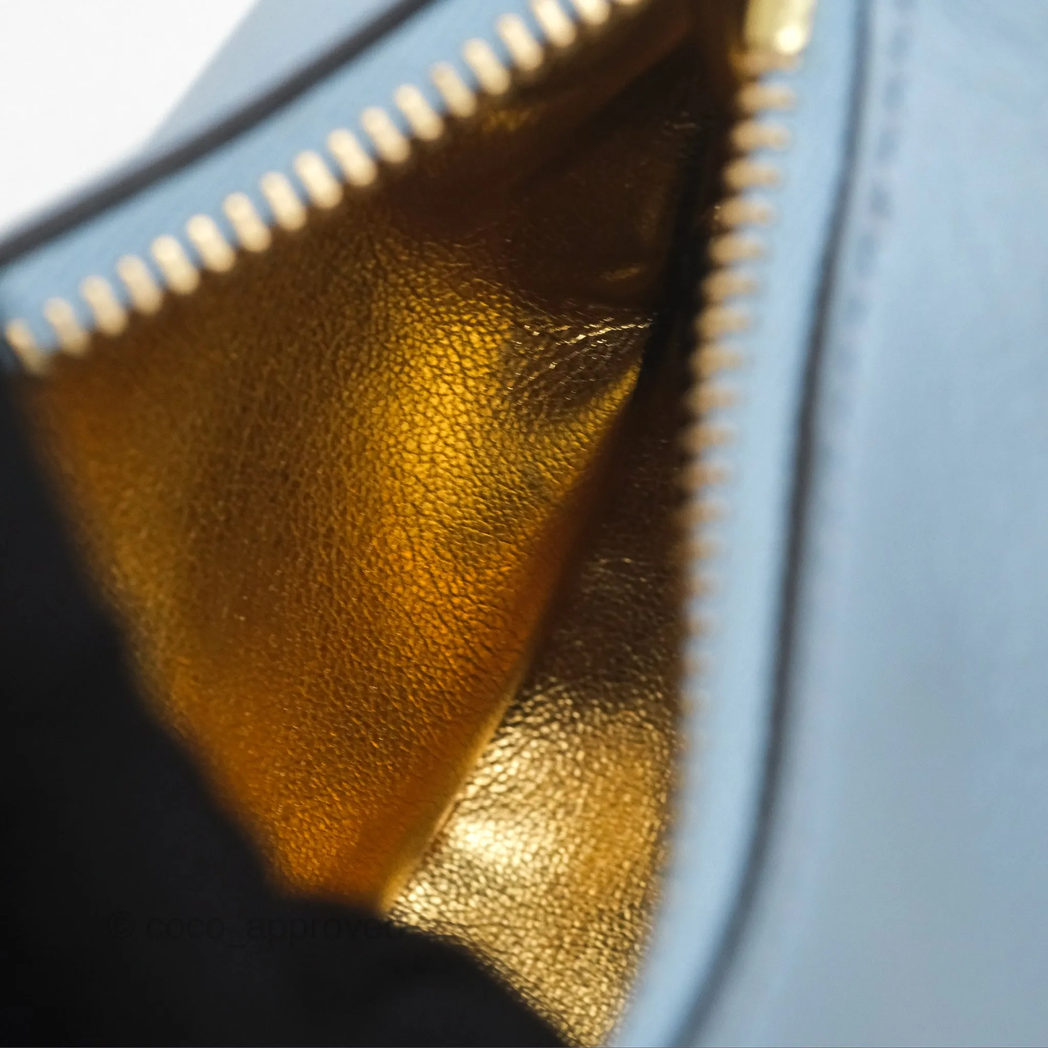 Fendi Nano Fendigraphy Hobo in Sky Blue Gold Hardware