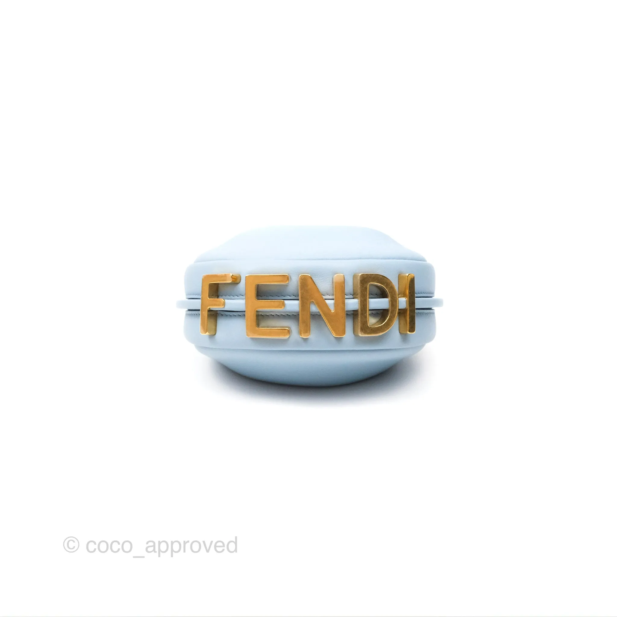 Fendi Nano Fendigraphy Hobo in Sky Blue Gold Hardware