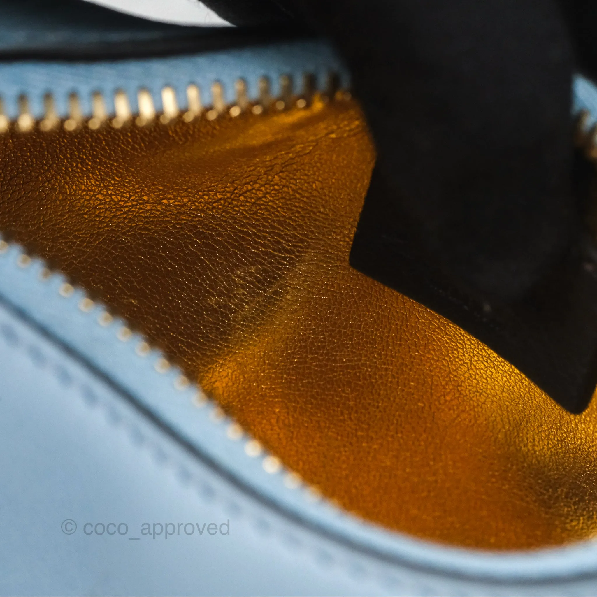 Fendi Nano Fendigraphy Hobo in Sky Blue Gold Hardware