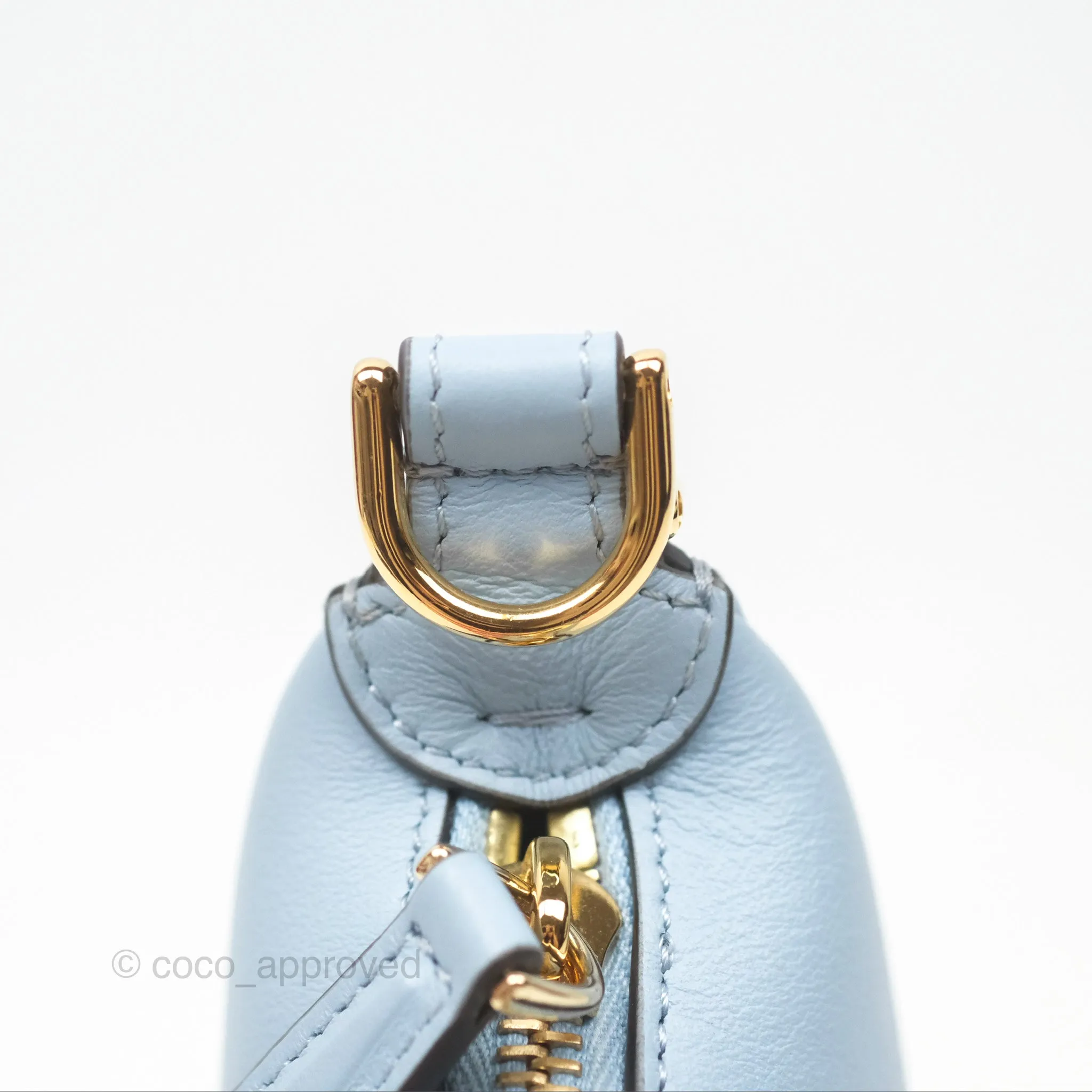 Fendi Nano Fendigraphy Hobo in Sky Blue Gold Hardware