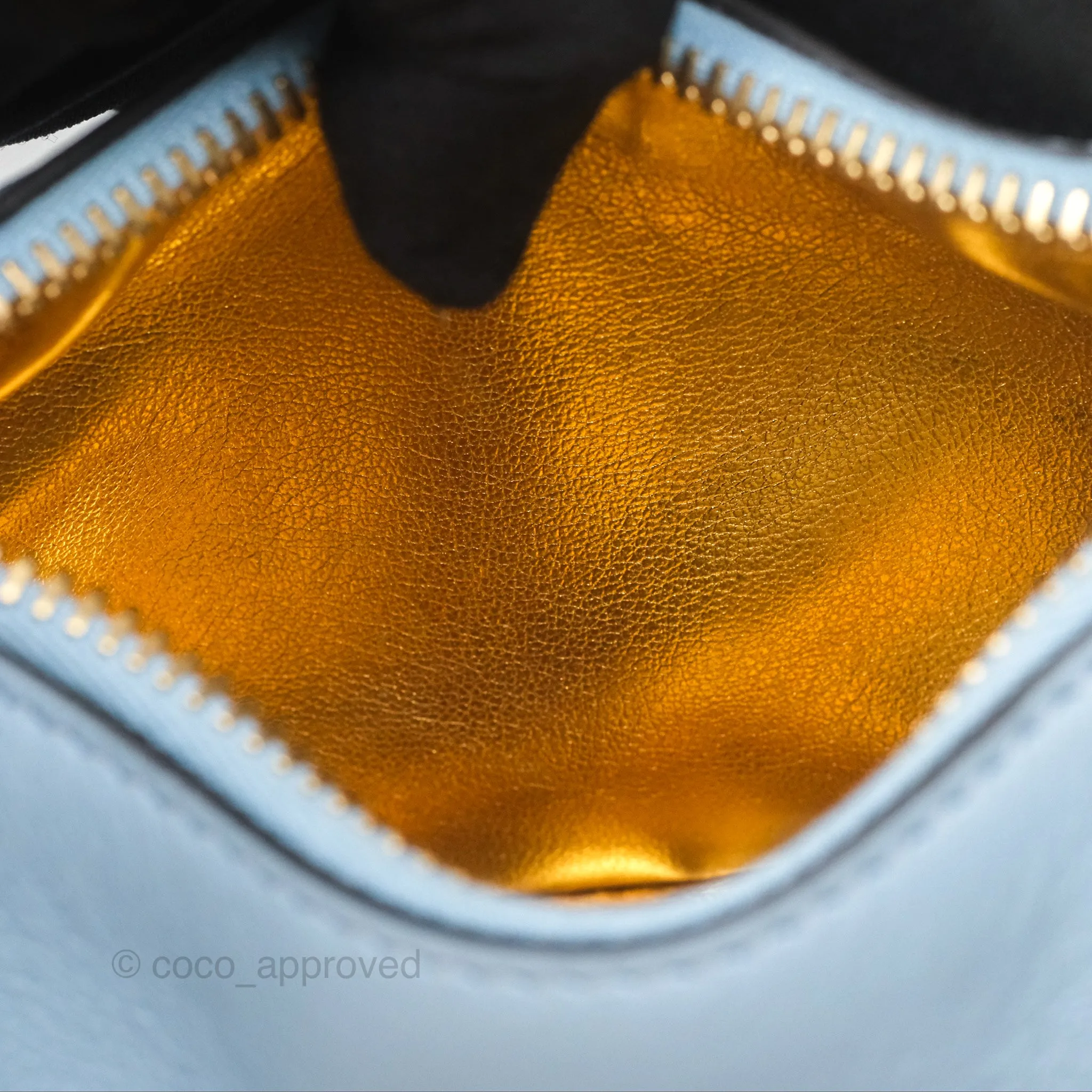 Fendi Nano Fendigraphy Hobo in Sky Blue Gold Hardware