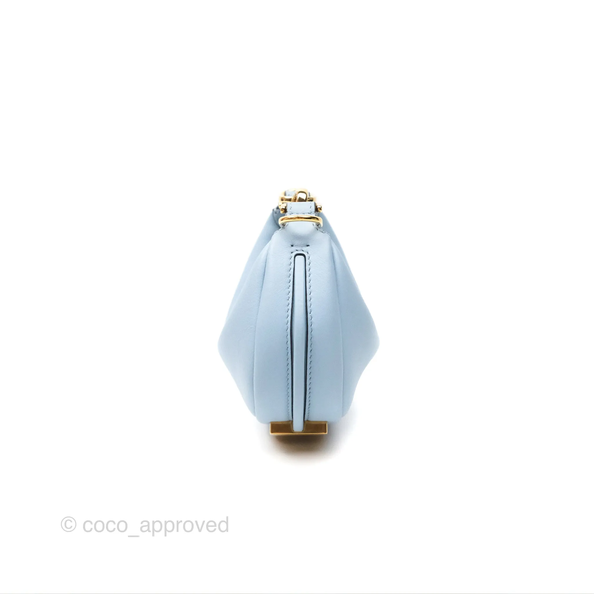Fendi Nano Fendigraphy Hobo in Sky Blue Gold Hardware