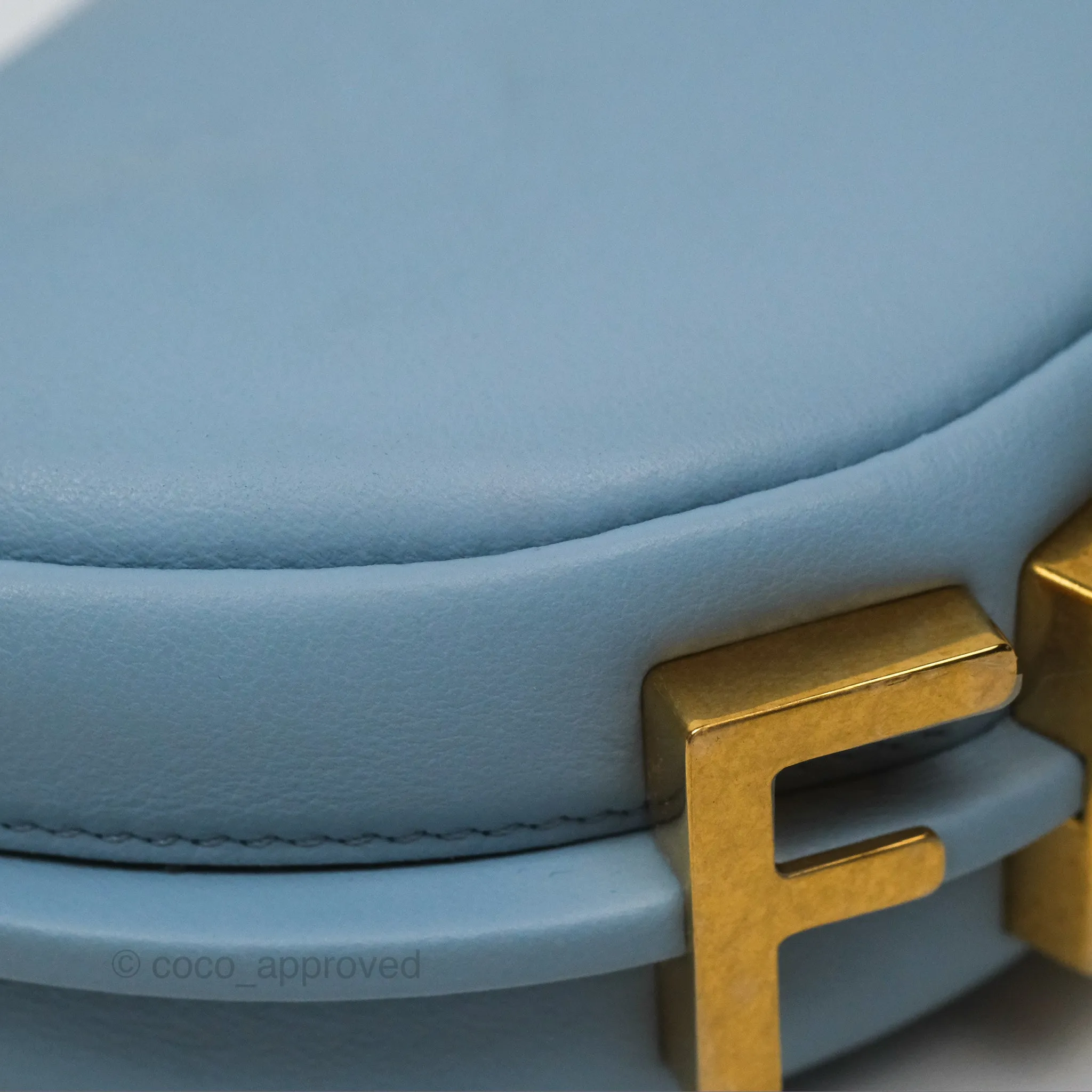 Fendi Nano Fendigraphy Hobo in Sky Blue Gold Hardware