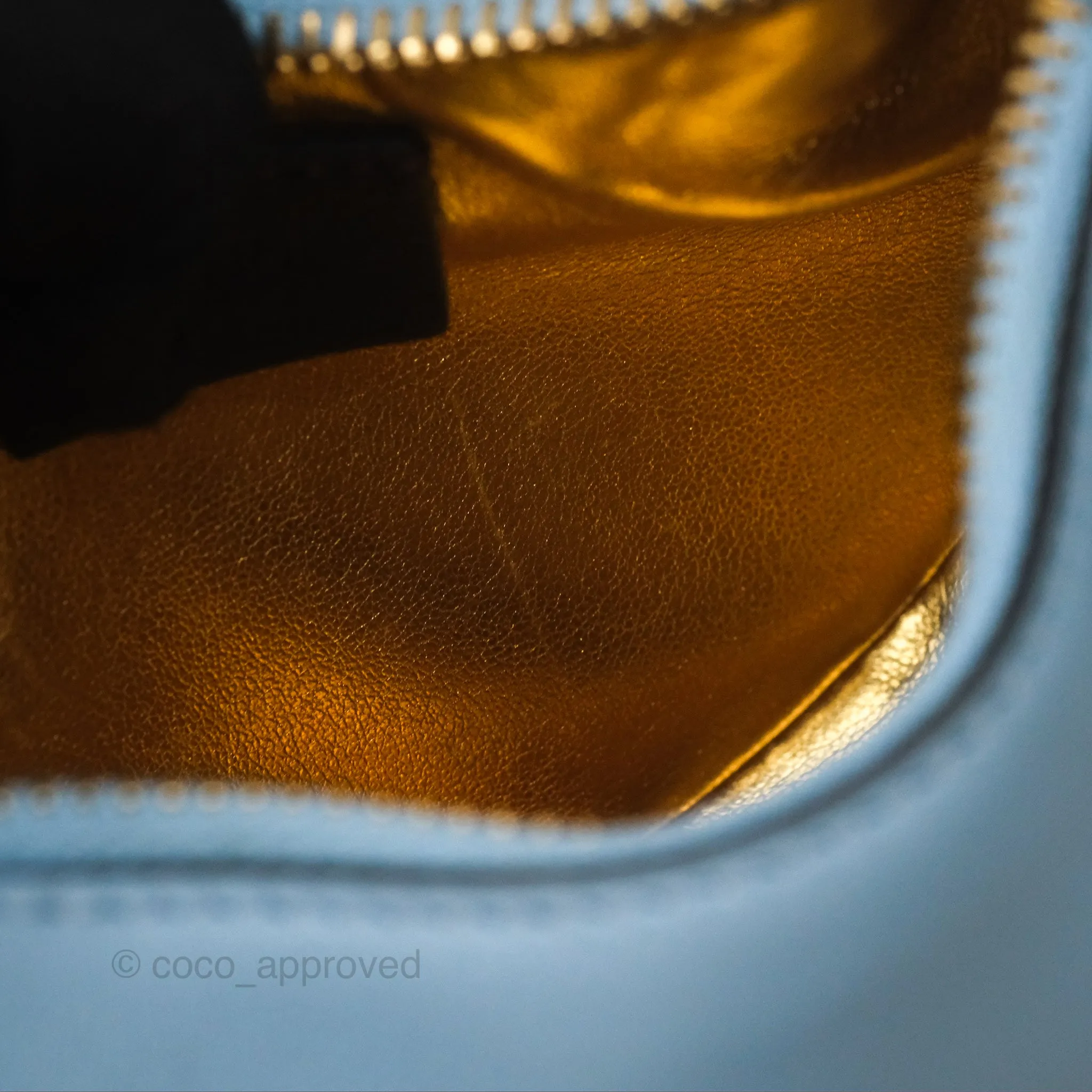 Fendi Nano Fendigraphy Hobo in Sky Blue Gold Hardware